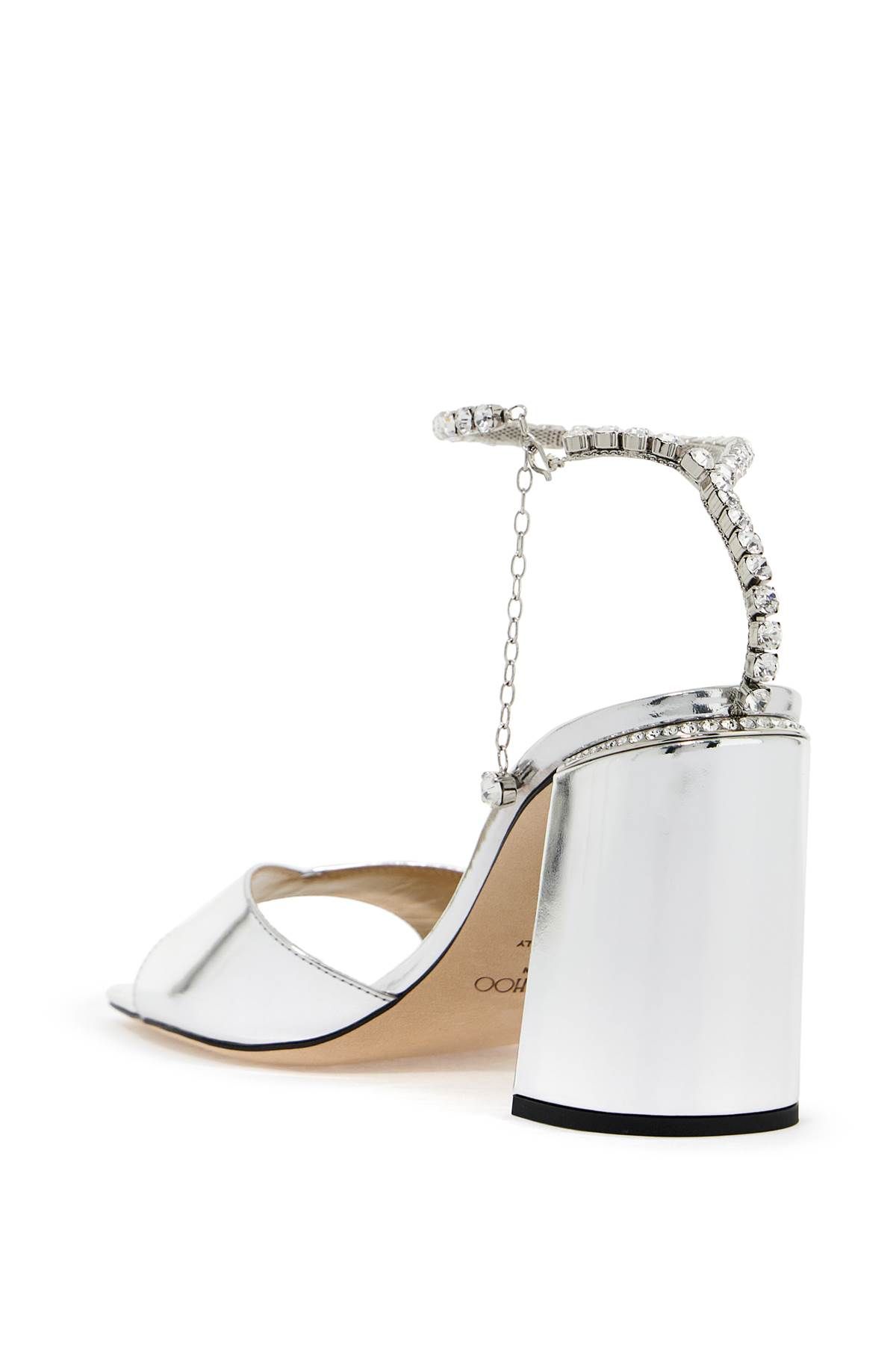 Shop Jimmy Choo Saeda 85 Sand In Silver