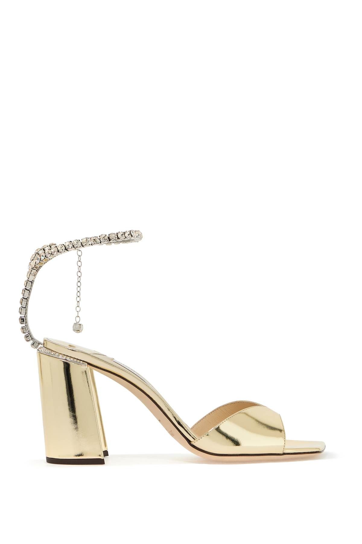 Shop Jimmy Choo Saeda 85 Sand In Metallic