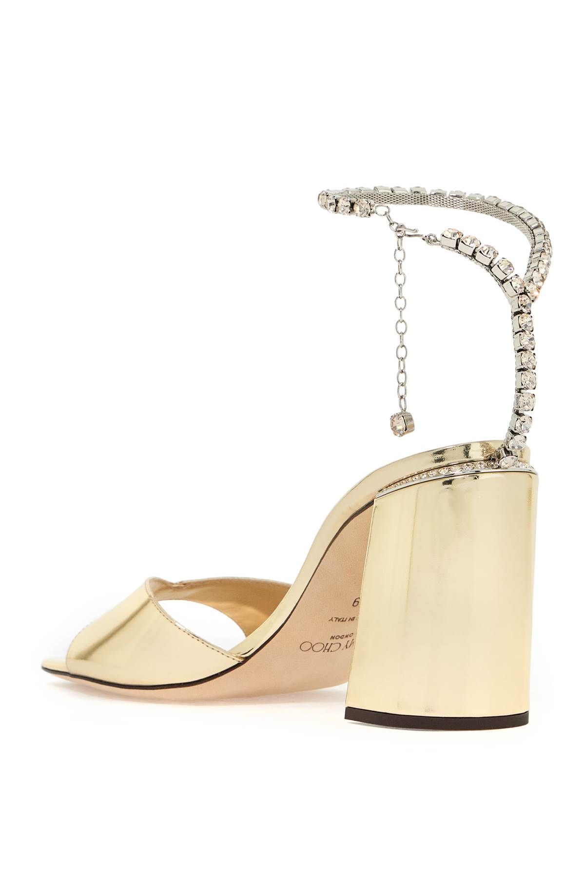 Shop Jimmy Choo Saeda 85 Sand In Metallic