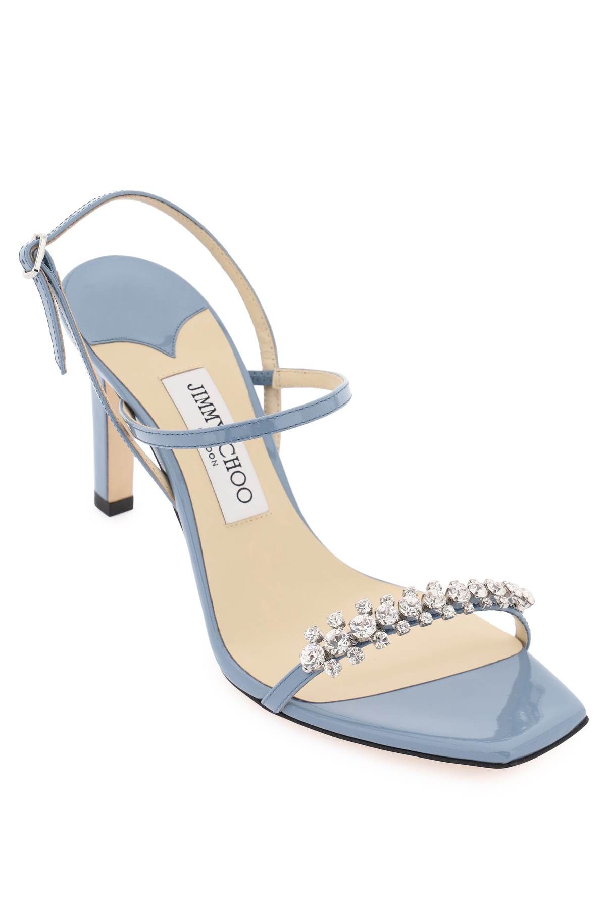 Shop Jimmy Choo 'meira 85' Sandals In Light Blue