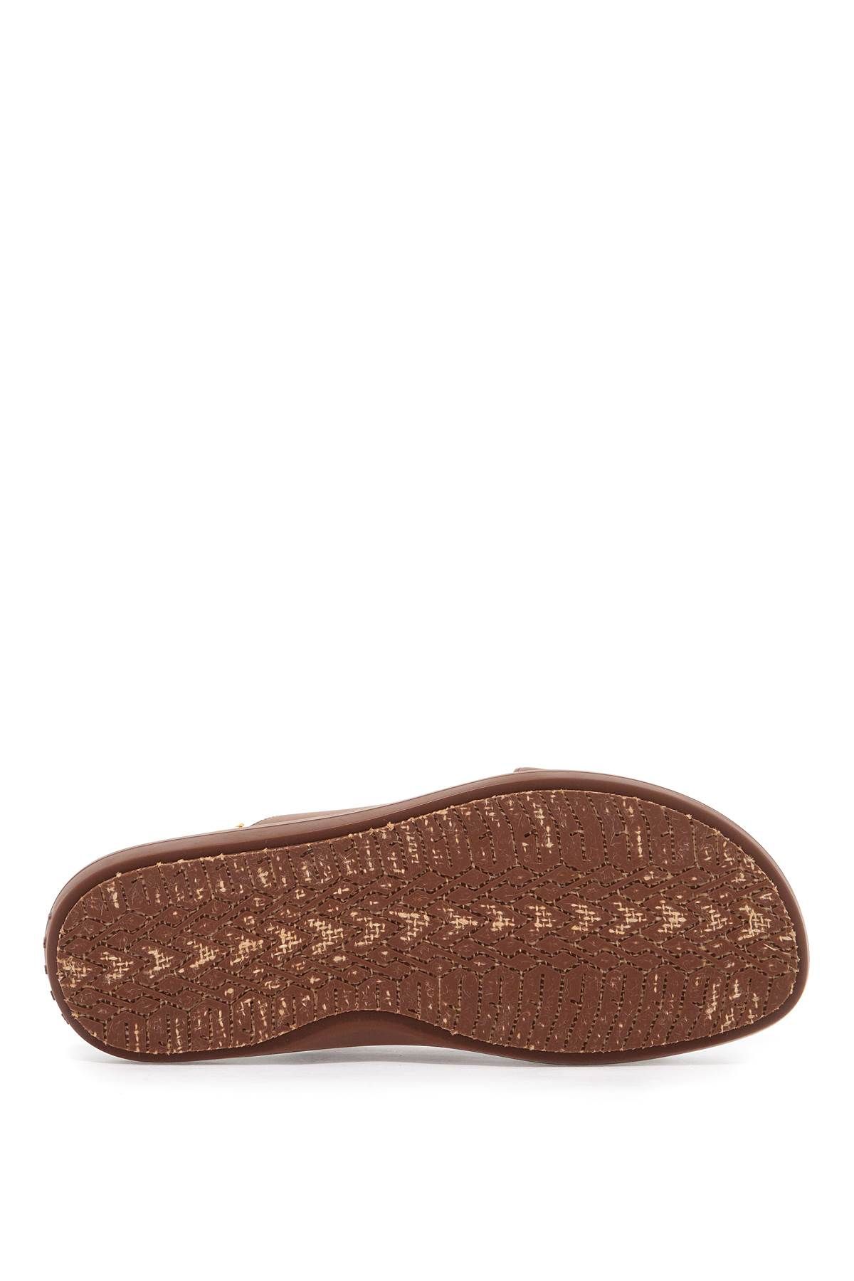 Shop Marni Fussbett Leather Sandals In Brown