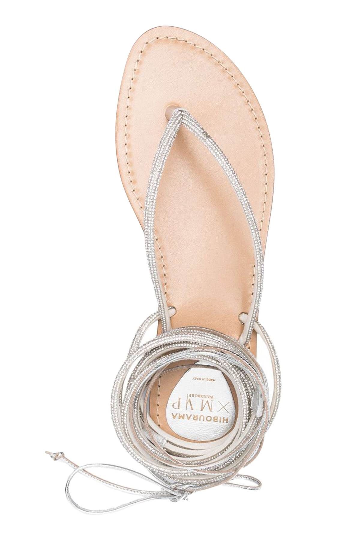 Shop Mvp Wardrobe Diamond Sandals In Silver
