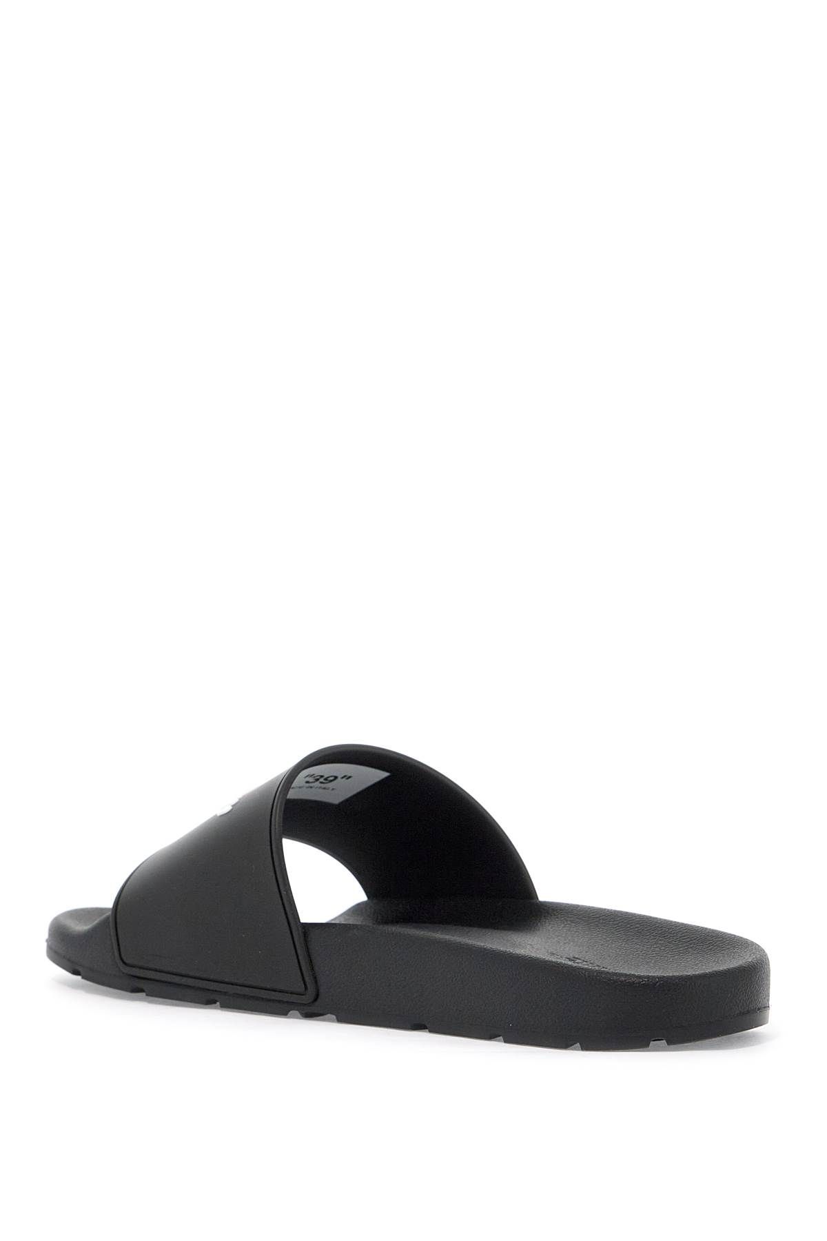 Shop Off-white Rubber Slides For Left And Right In Black