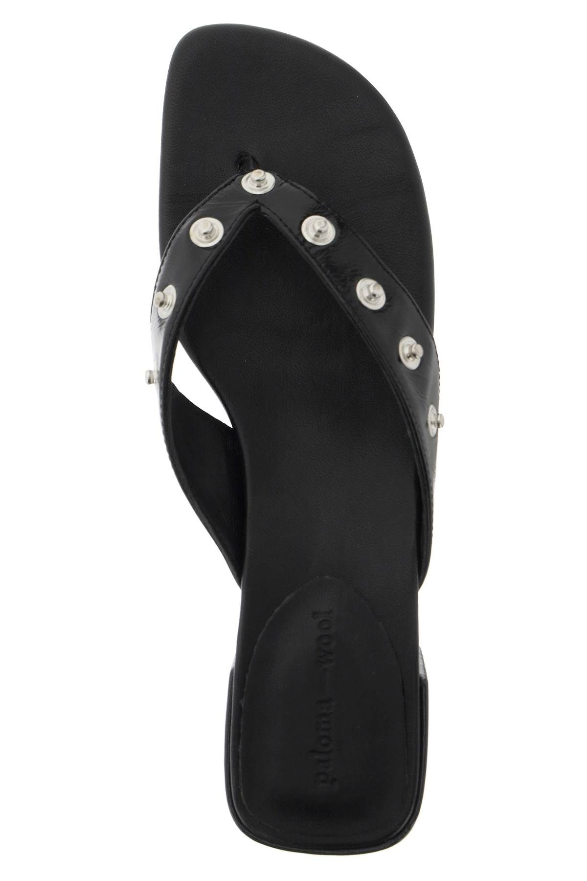 Shop Paloma Wool Studded Flip-flop Sandals In Black
