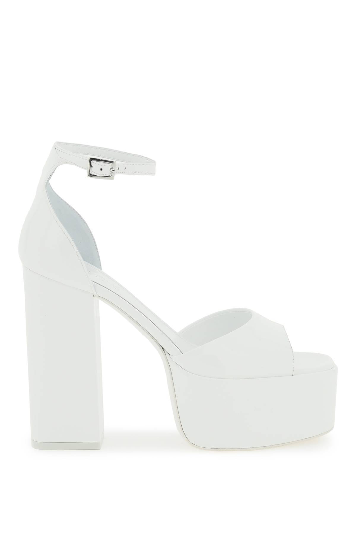 Shop Paris Texas Patent Leather Tatiana Sandals In White