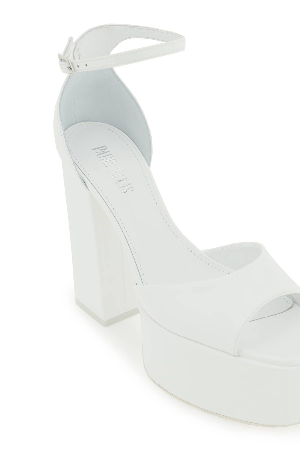 Shop Paris Texas Patent Leather Tatiana Sandals In White