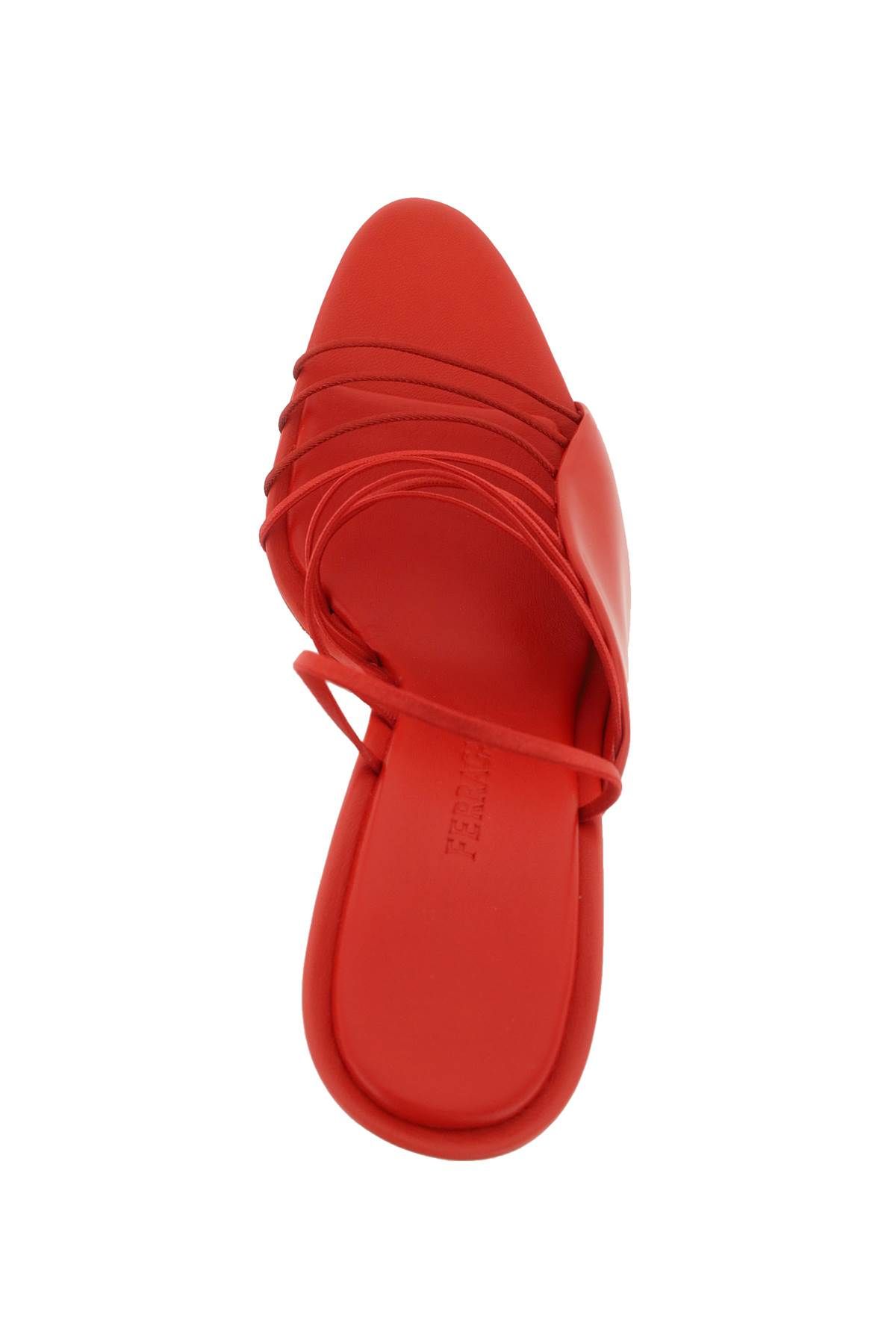 Shop Ferragamo Sandals With Ultra-fine Mini Straps In Red