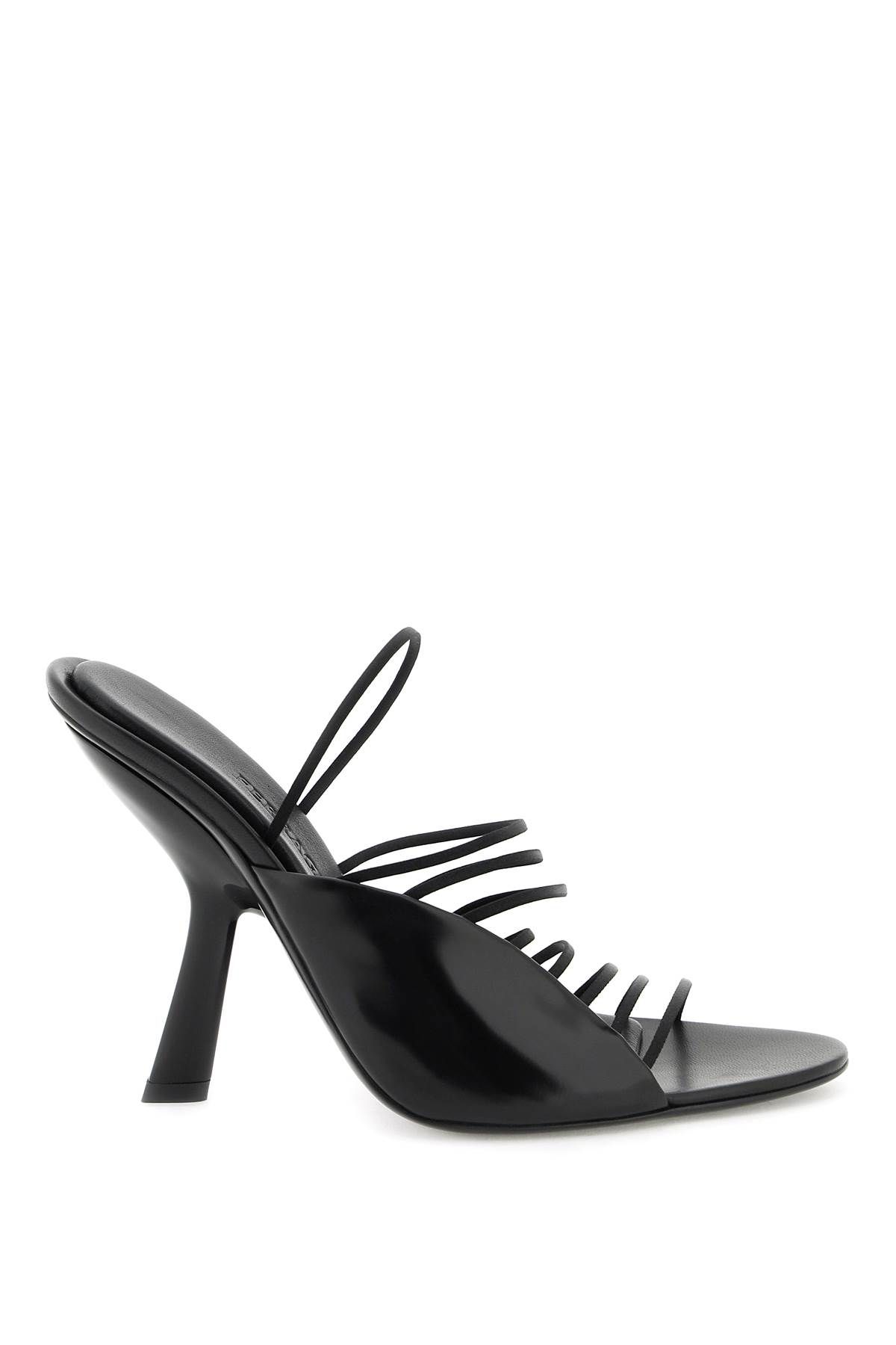Shop Ferragamo Sandals With Ultra-fine Mini Straps In Black