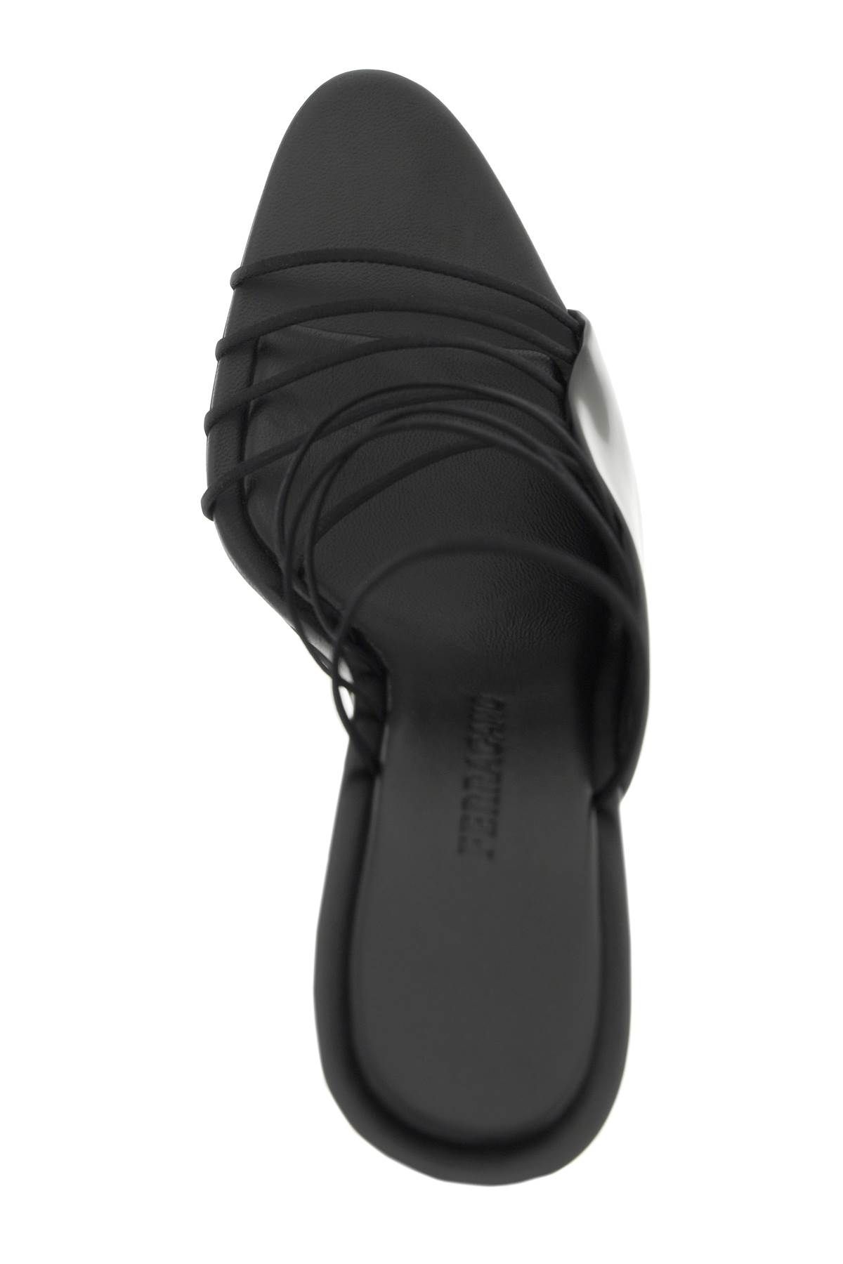 Shop Ferragamo Sandals With Ultra-fine Mini Straps In Black
