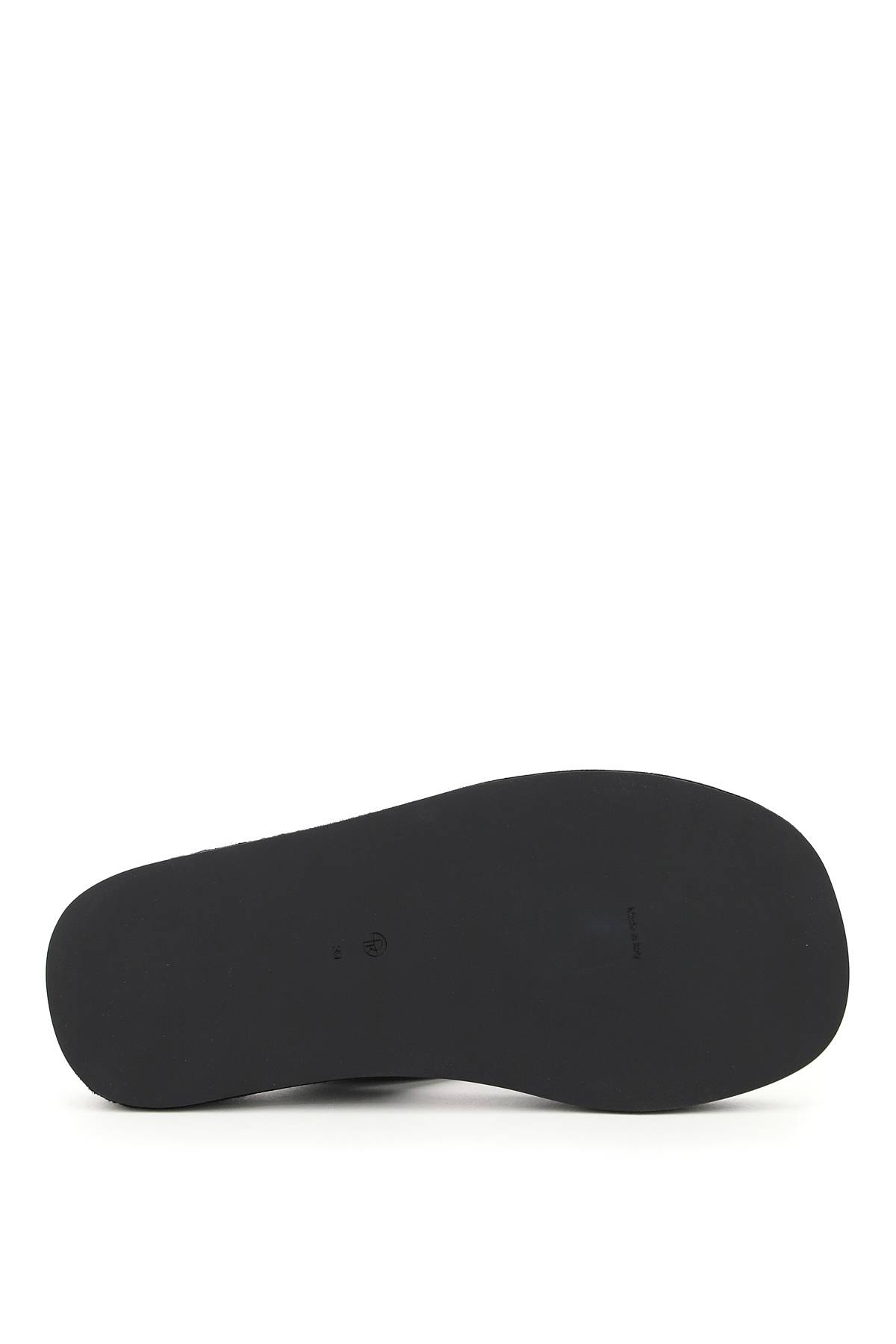 Shop The Row Ginza Thong Sandals In Black