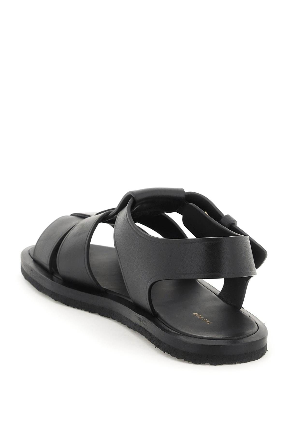 Shop The Row Fisherman Sandals In Black