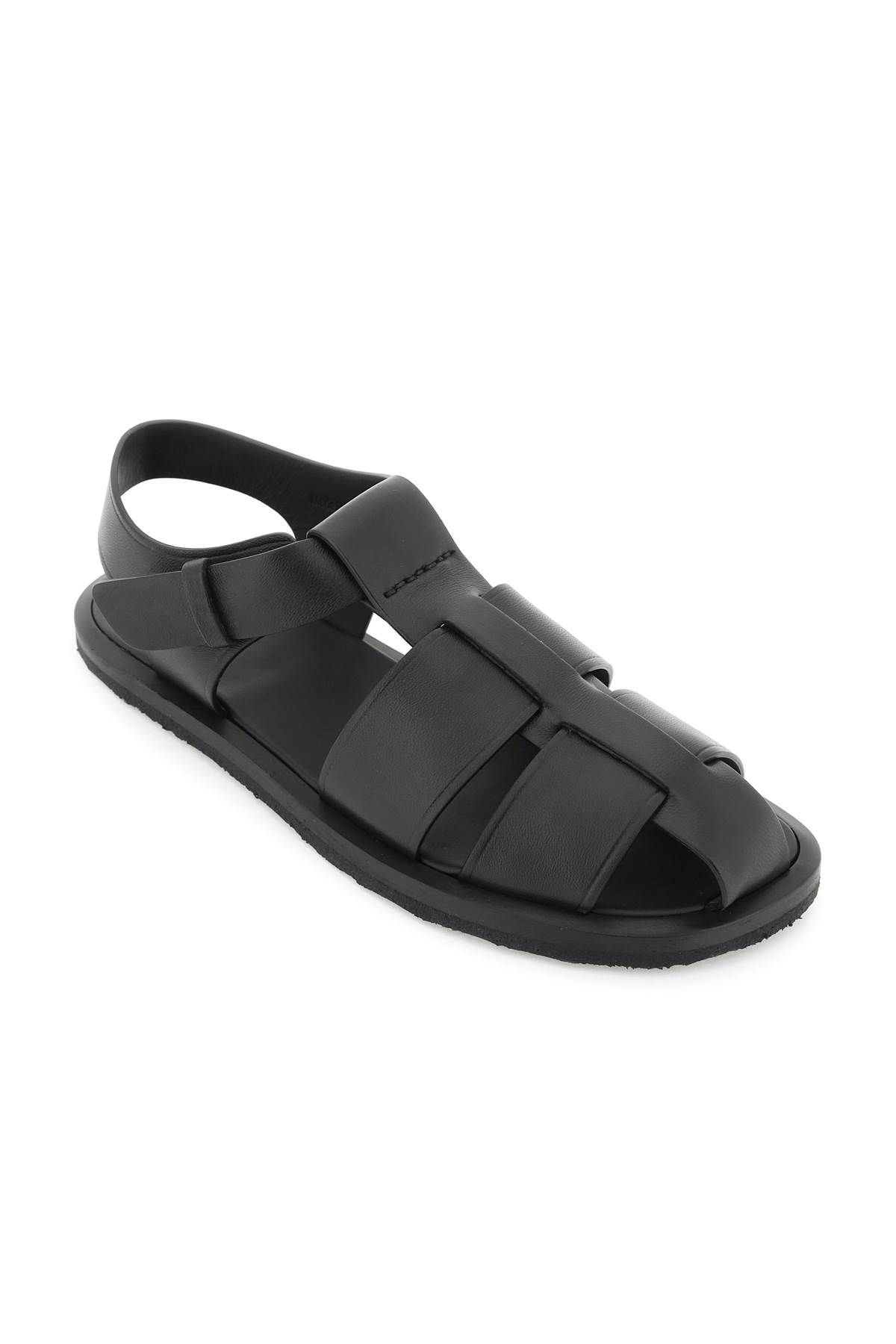 Shop The Row Fisherman Sandals In Black