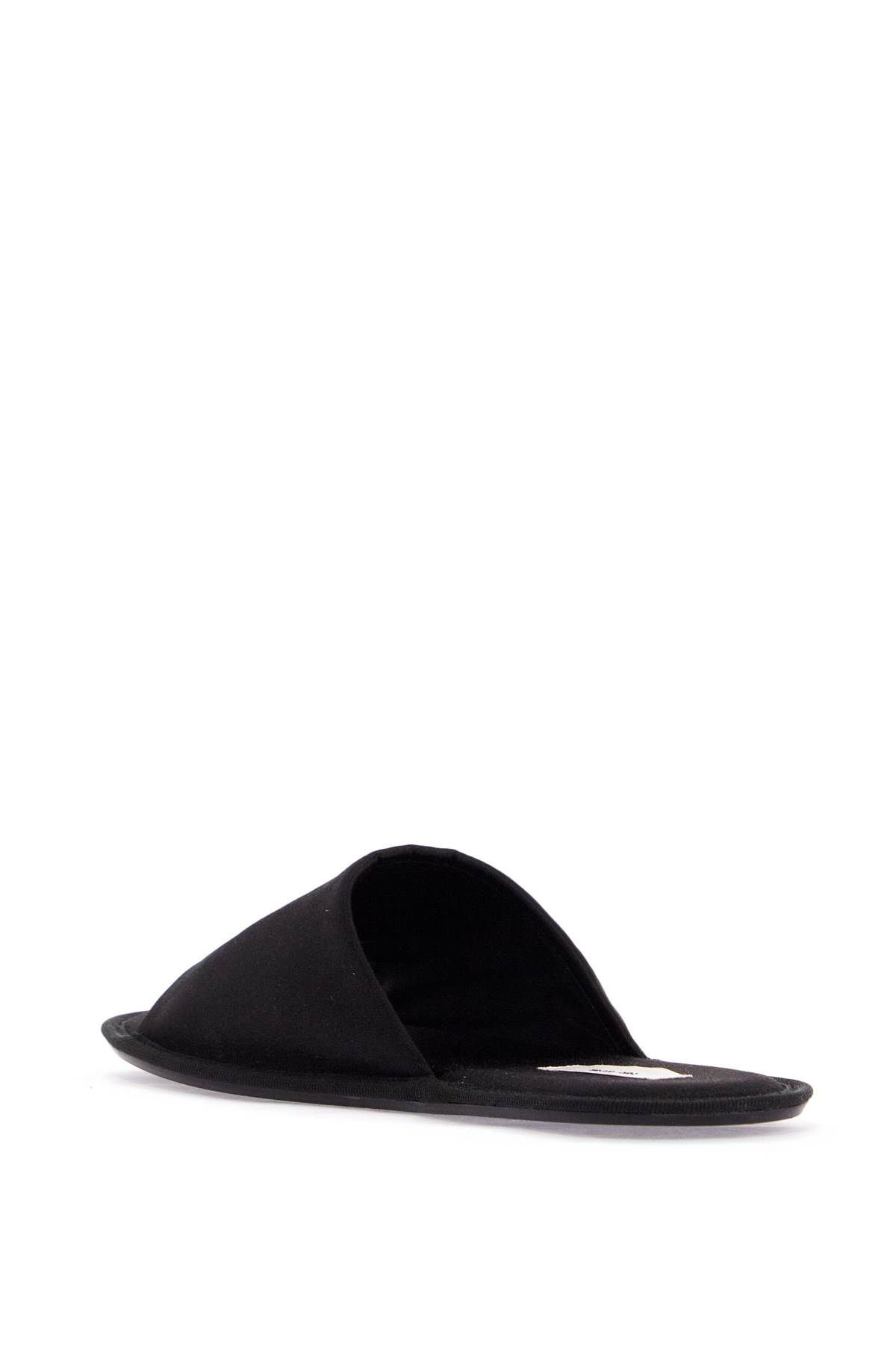 Shop The Row Silk Blend Open Toe Slipper In In Black