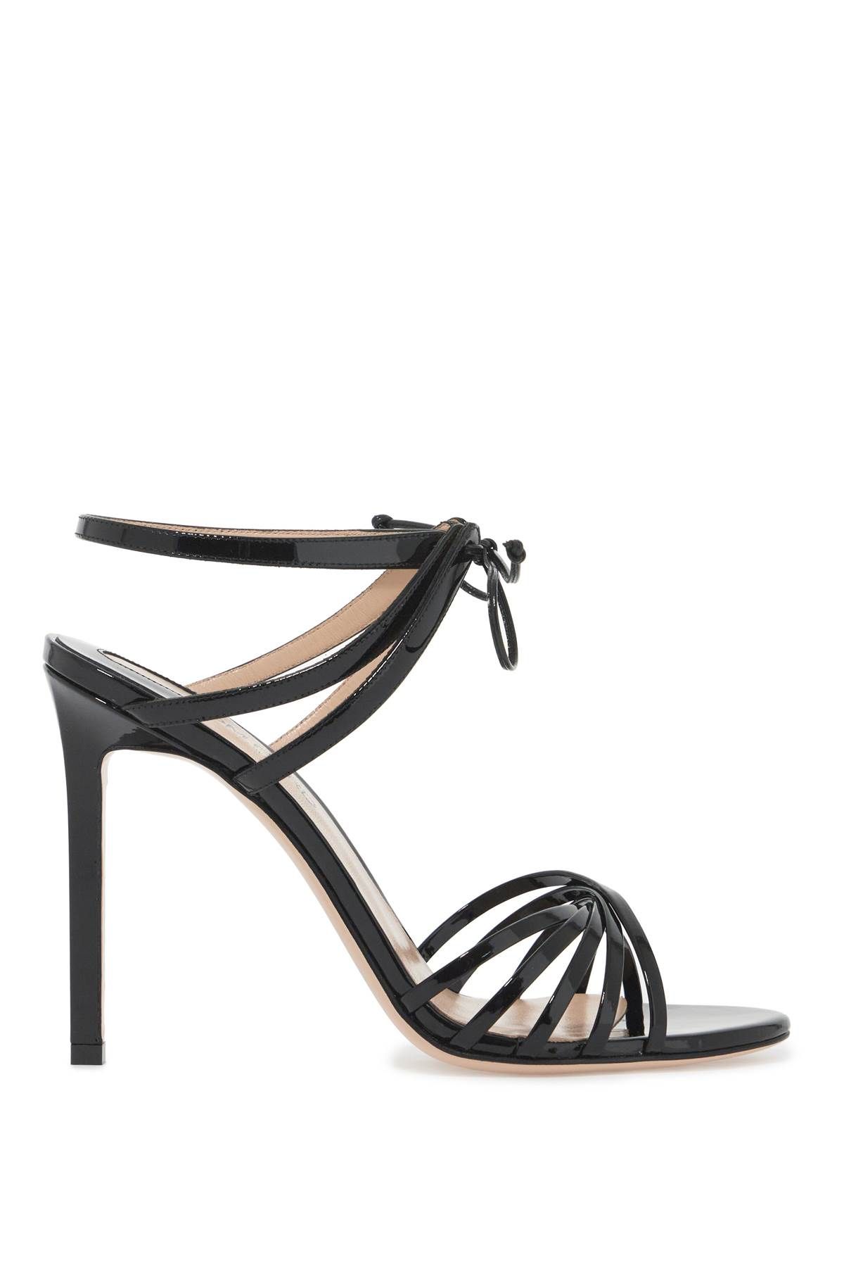 Shop Tom Ford Glossy Sandals With Criss-cross In Black