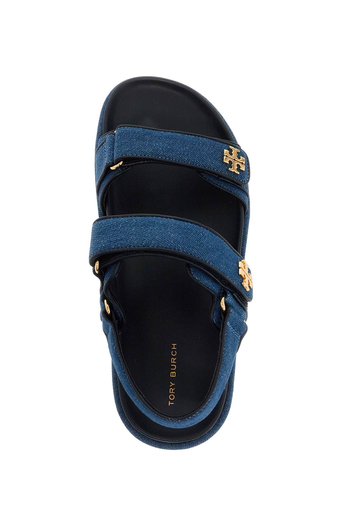 Shop Tory Burch Denim Kira Sandals For In Blue