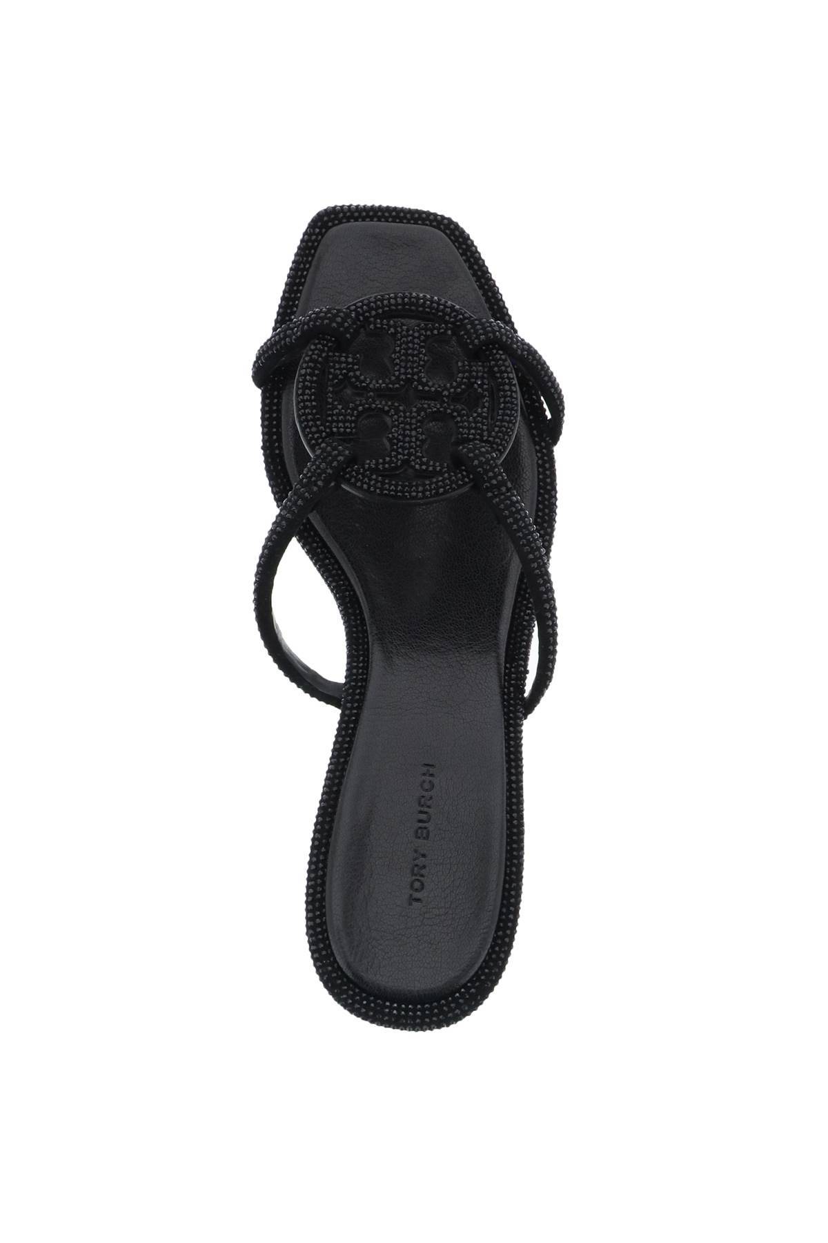 Shop Tory Burch Miller Geo Bombé Pavé Sandals In Black