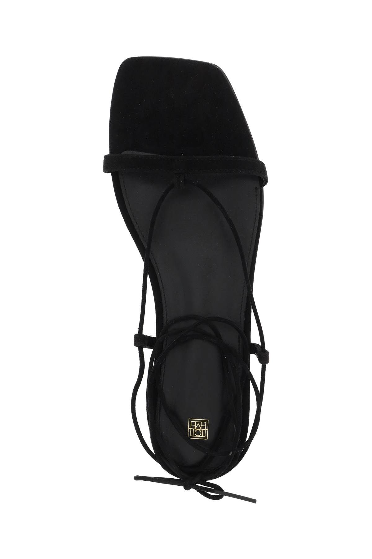 Shop Totême Suede Sandals For Women In Black