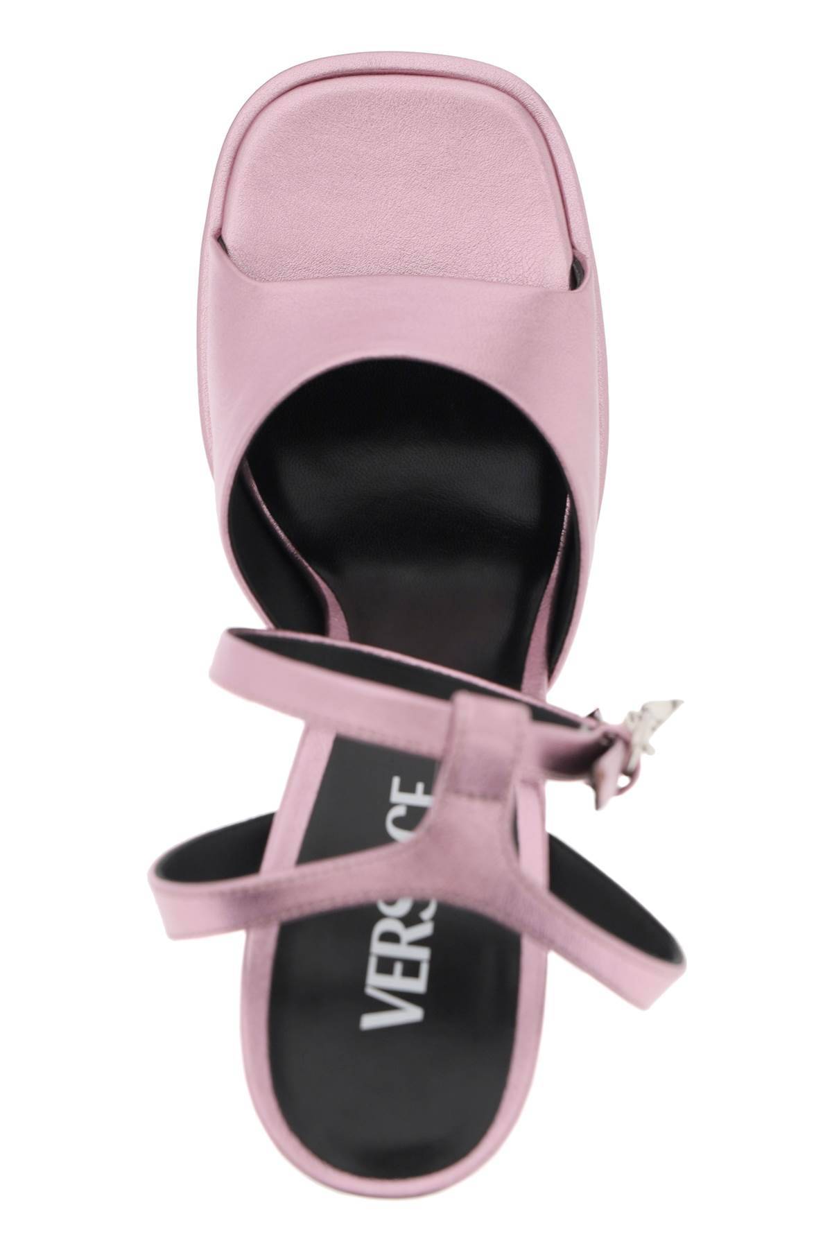 Shop Versace 'aevitas' Sandals In Pink,metallic