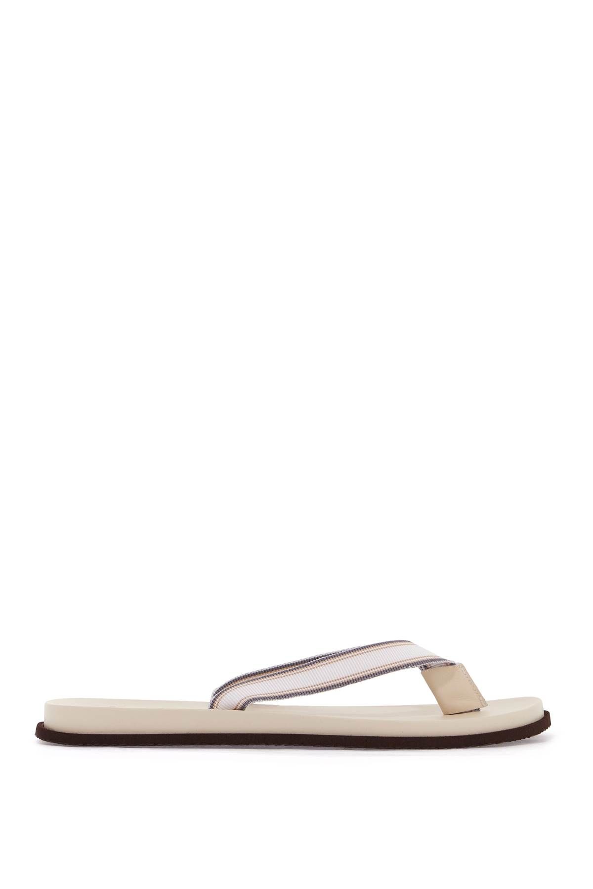 Shop Brunello Cucinelli Rubber Flip-flop Slides In Neutro