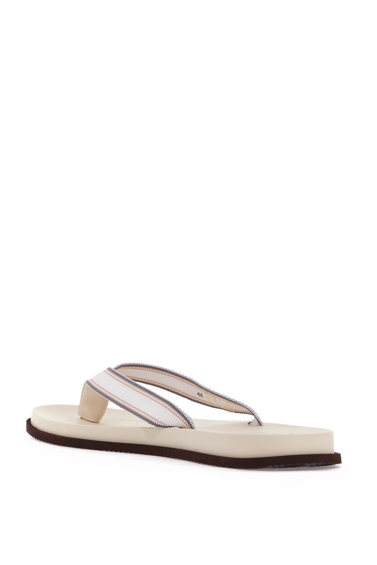 Shop Brunello Cucinelli Rubber Flip-flop Slides In Neutro