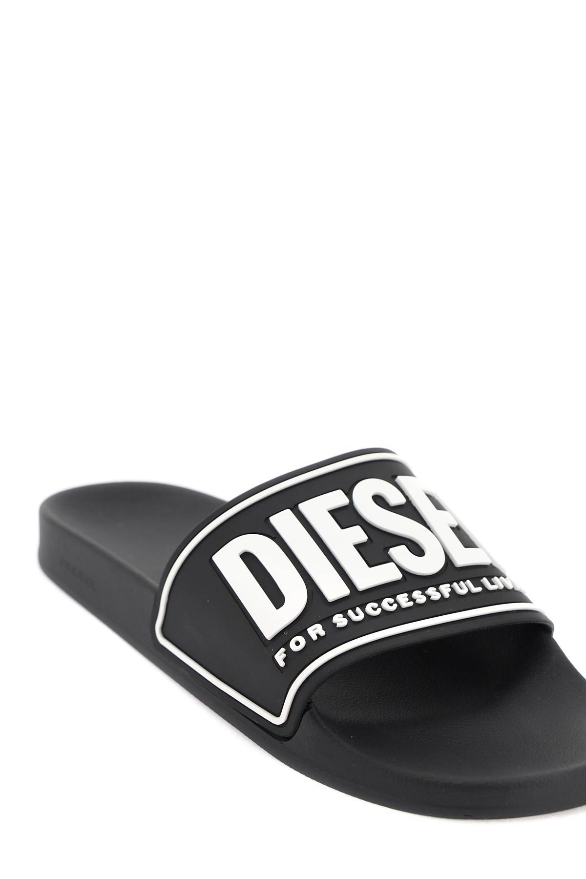 Shop Diesel Sa-mayemi Cc Slides In White,black