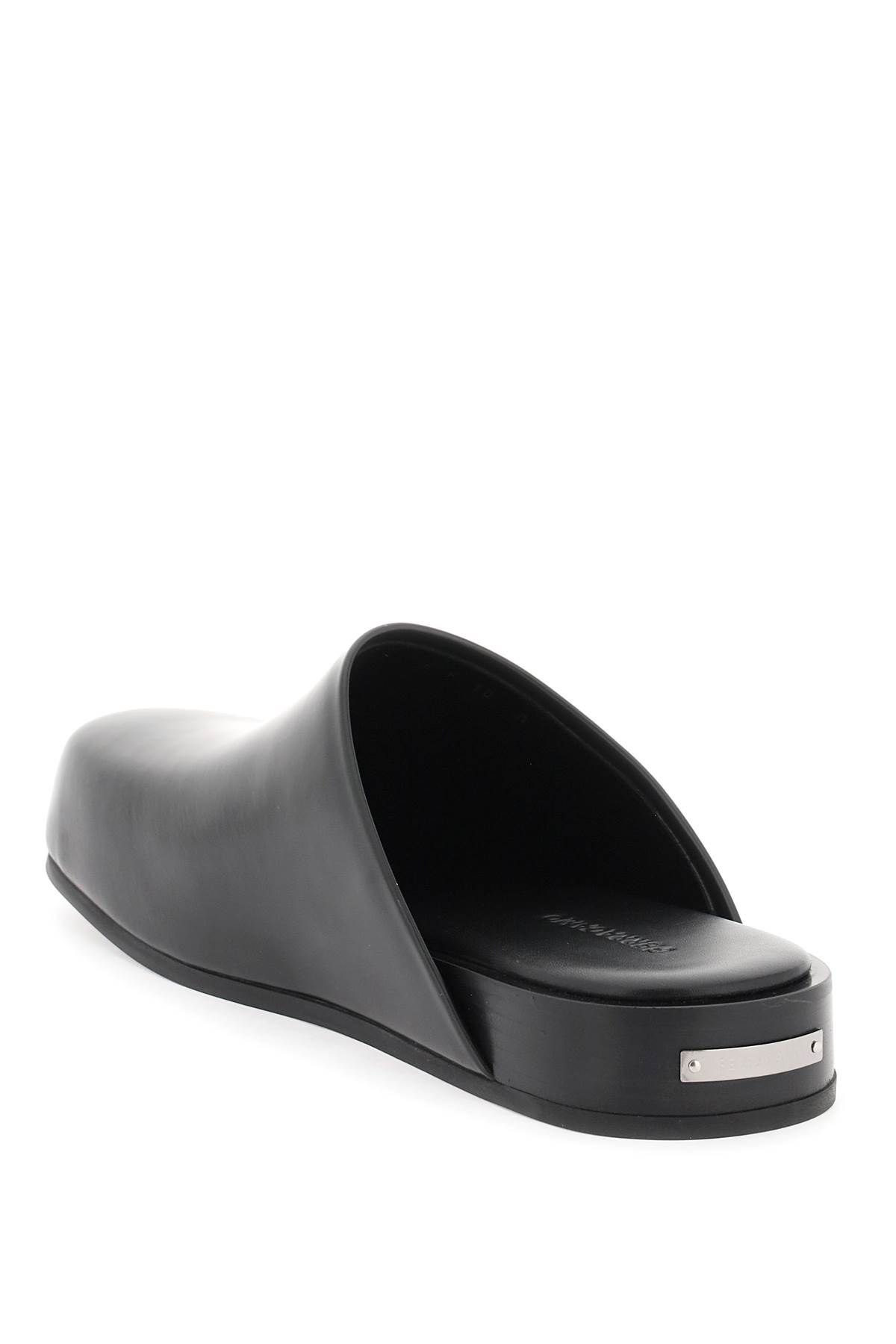 Shop Ferragamo Smooth Leather Clogs In Black