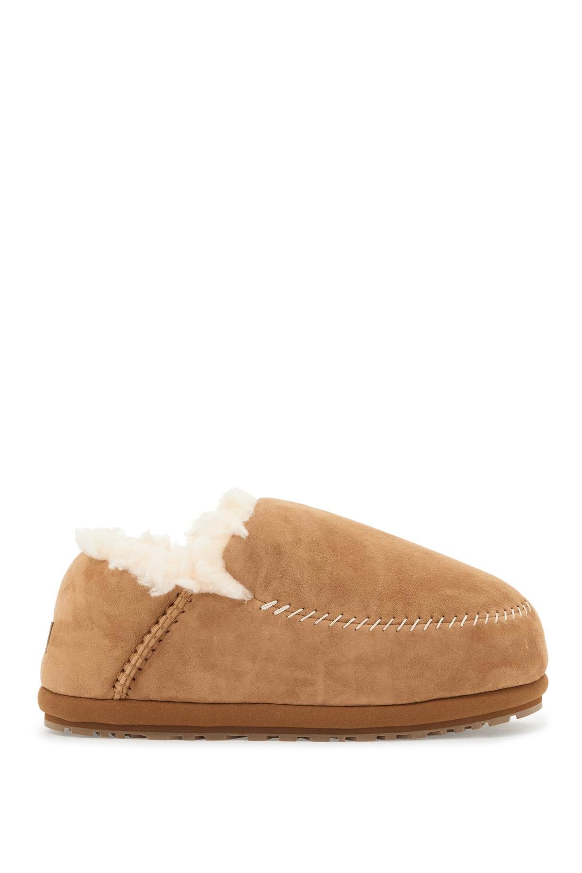 Shop Ugg 'leather Suede Slip-on Shoes In Beige