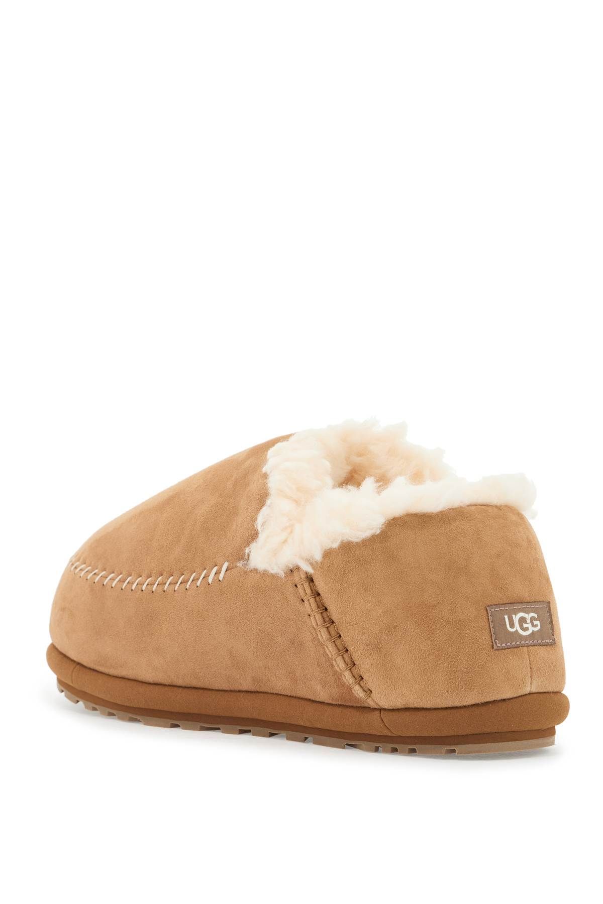 Shop Ugg 'leather Suede Slip-on Shoes In Beige