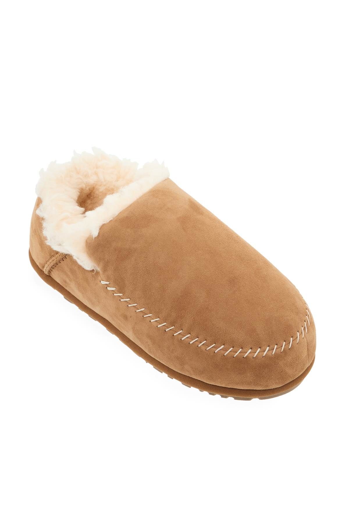 Shop Ugg 'leather Suede Slip-on Shoes In Beige