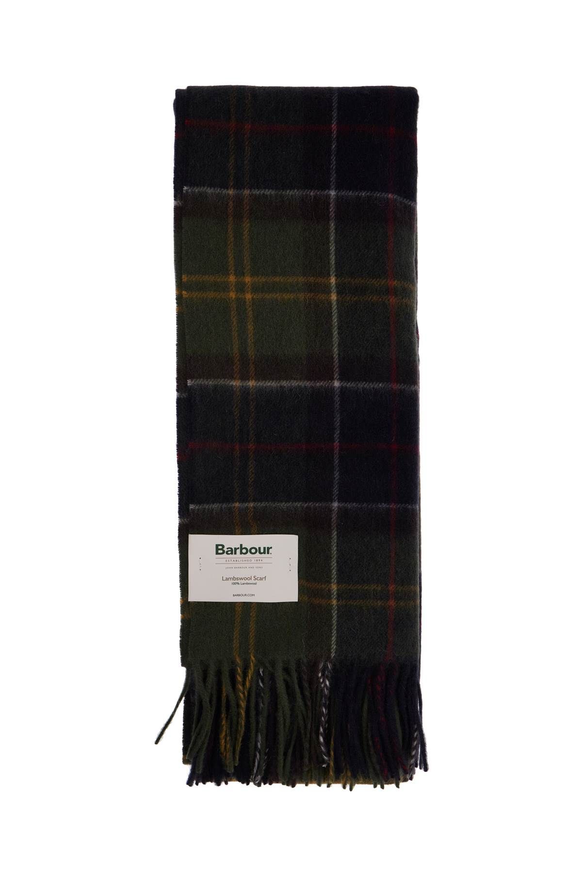 Shop Barbour "braden Tartan Wool Scar In Green