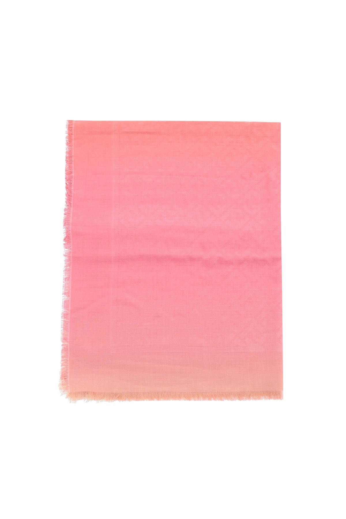 Shop Fendi "silk And Wool Dégradé Sh In Pink