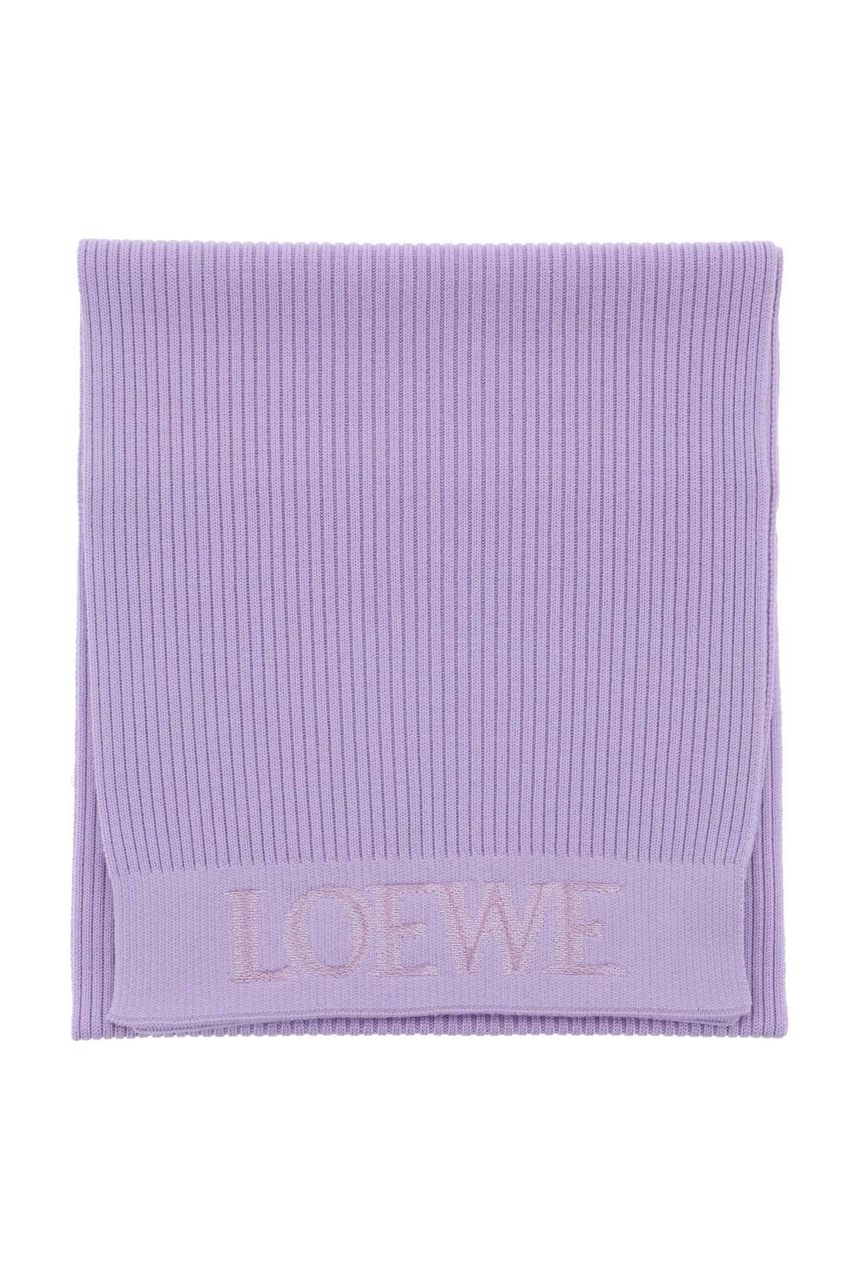 Loewe Wool Scarf In Purple