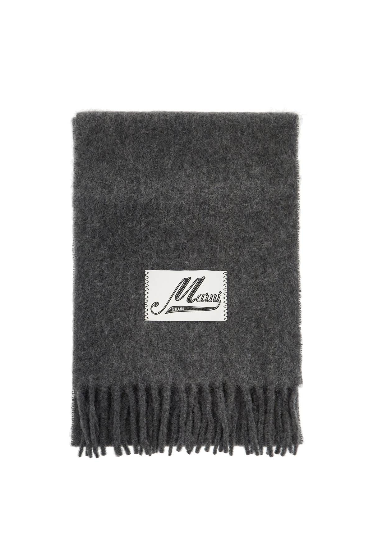 Shop Marni 'brushed Alpaca In Grey