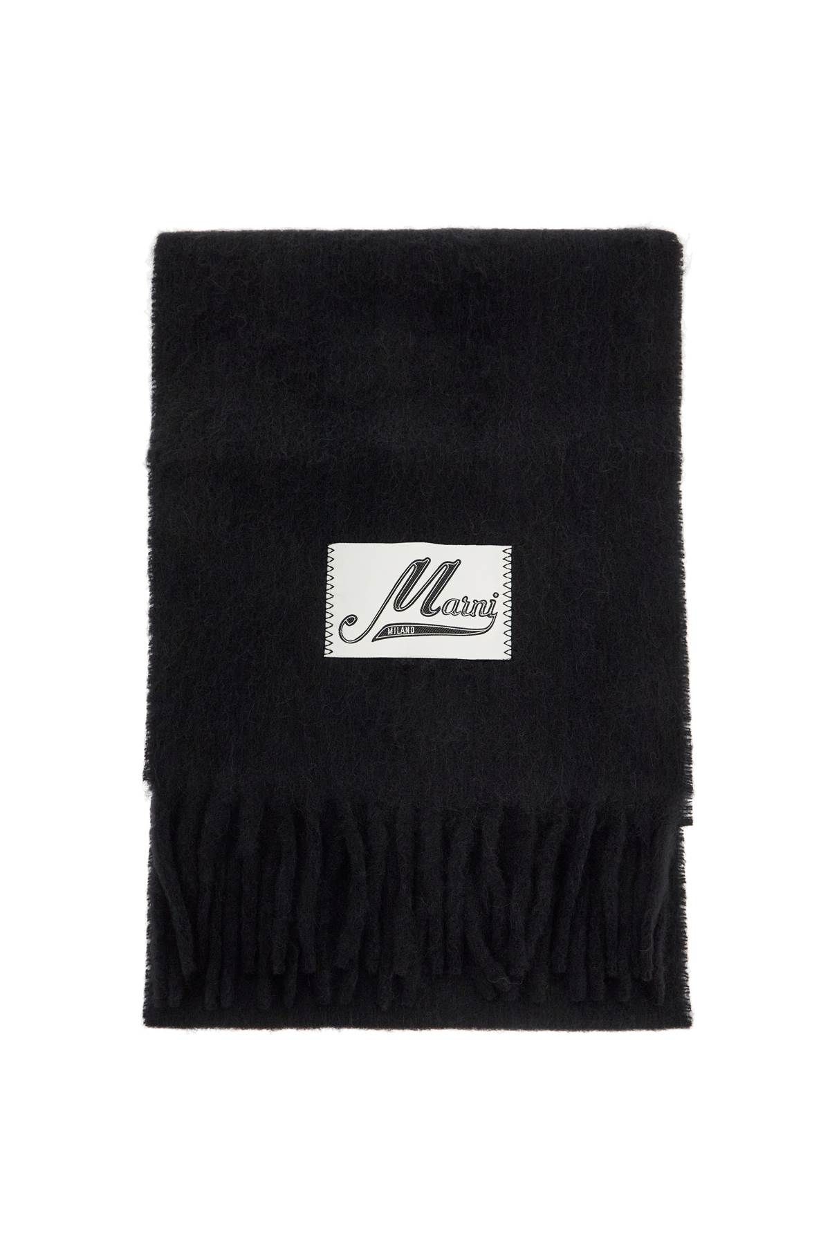 Shop Marni 'brushed Alpaca In Black