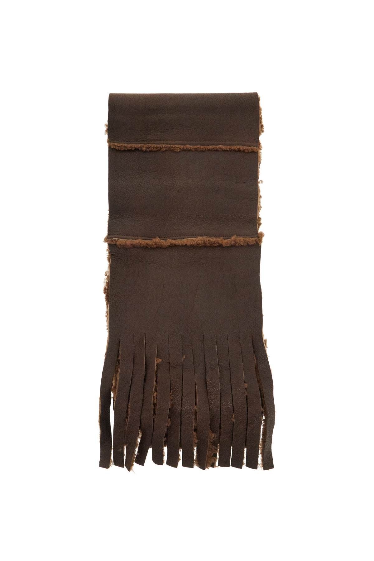 Shop Our Legacy Shearling Scarf Made In Brown