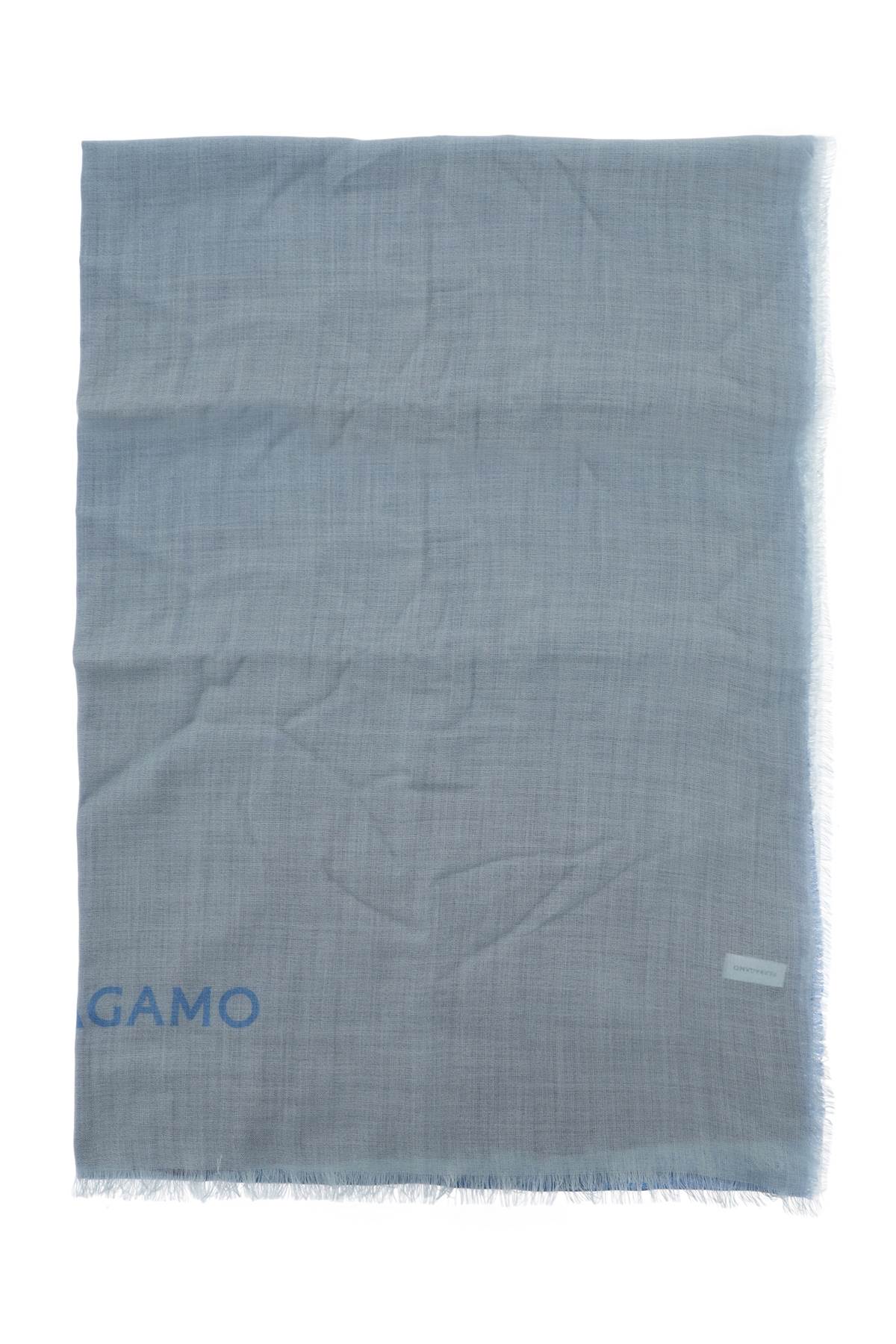 Shop Ferragamo "gradient Cashmere And Silk Stole" In Light Blue,blue