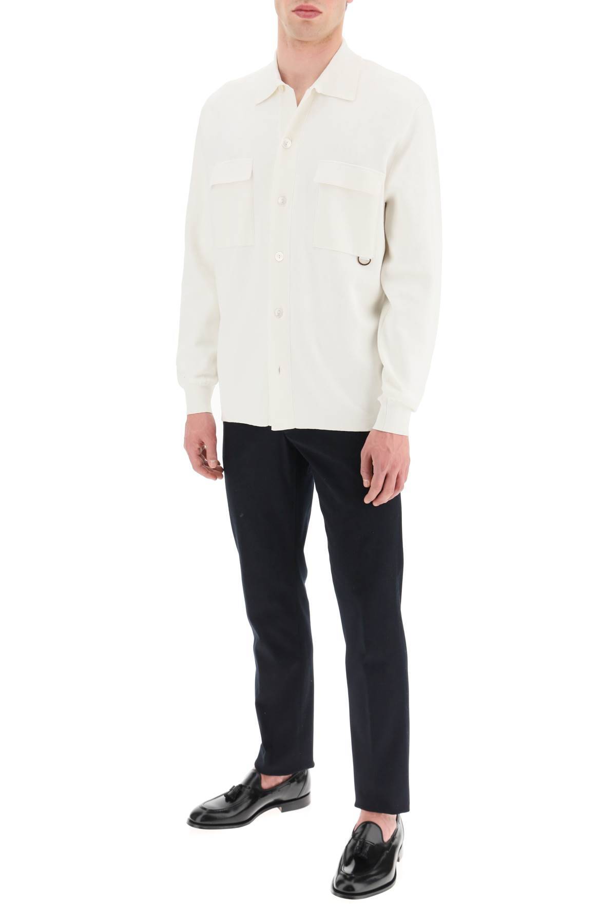 Shop Agnona Soft Silk-blend Shirt In White