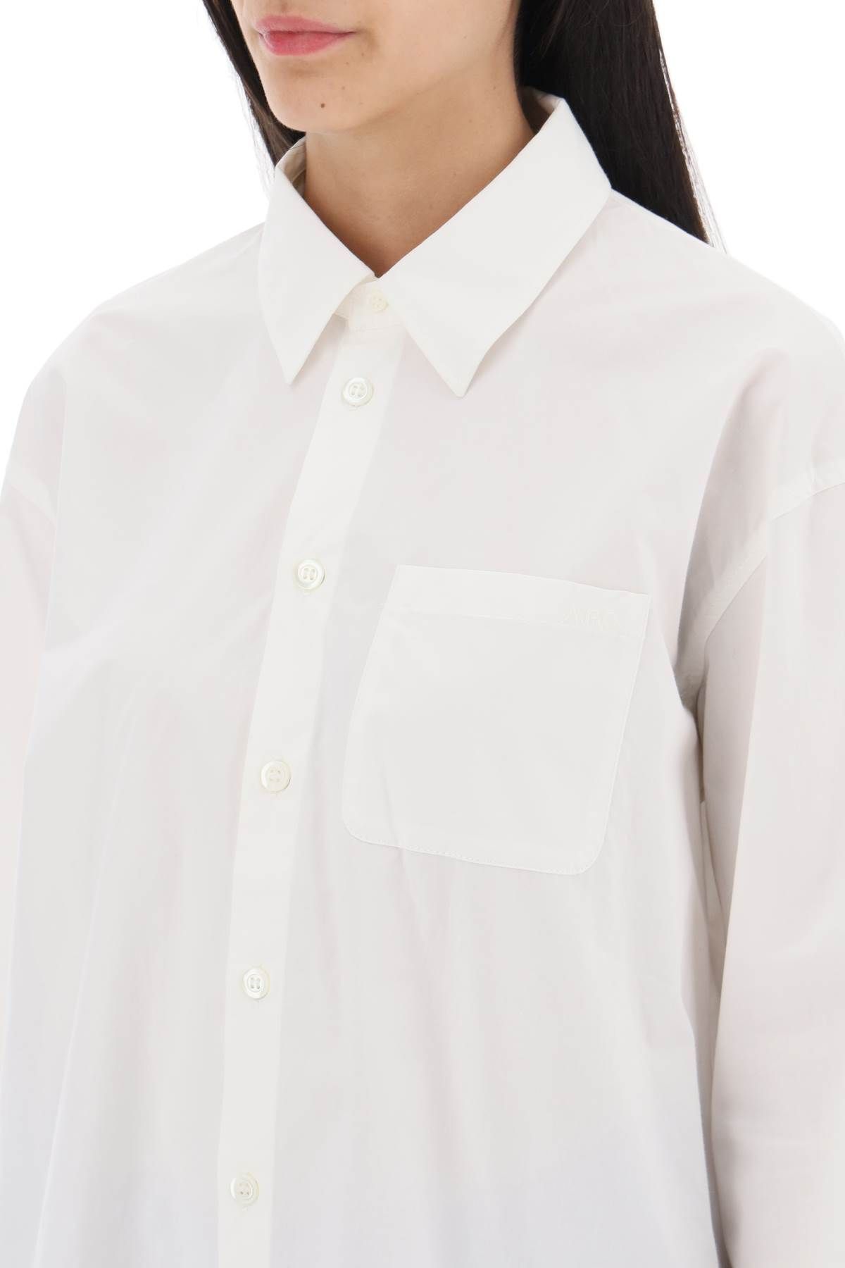 Shop Apc 'boyfriend' Boxy Shirt In White