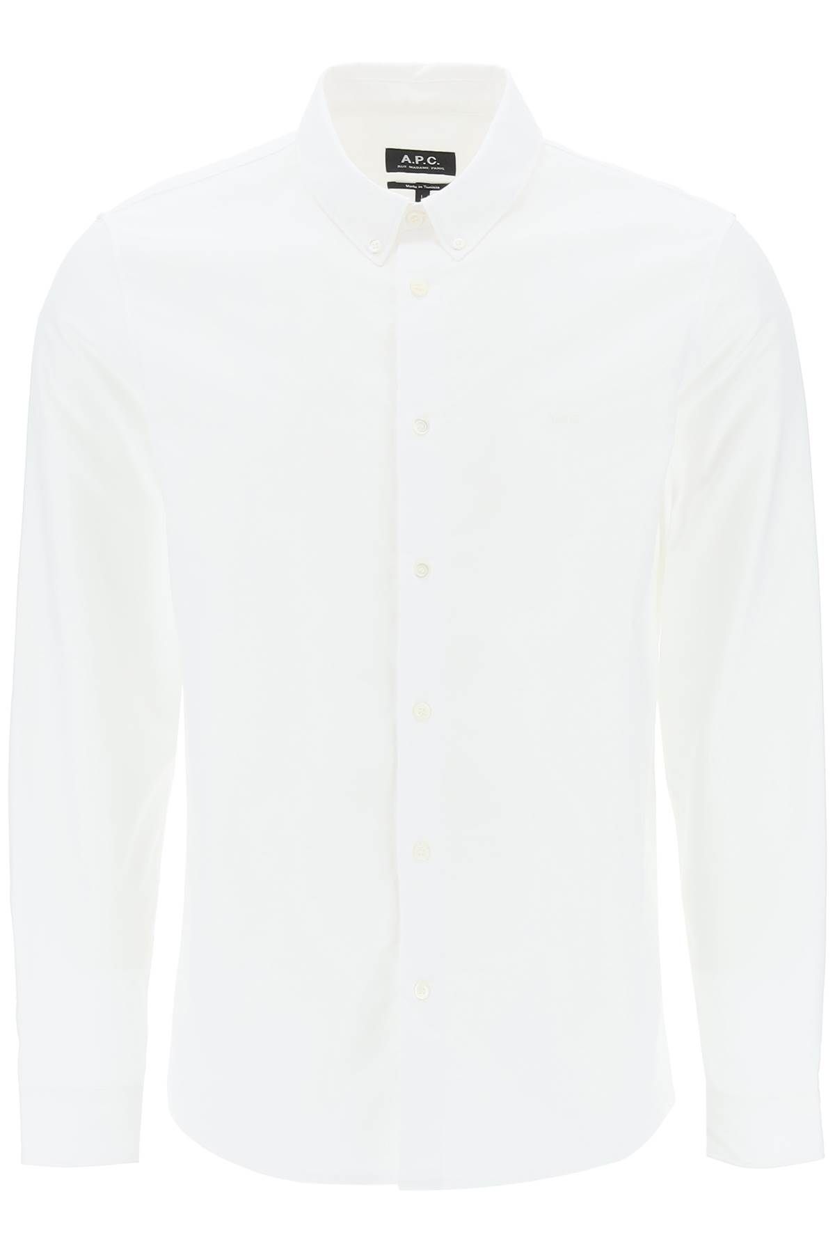Shop Apc Button-down Shirt In White