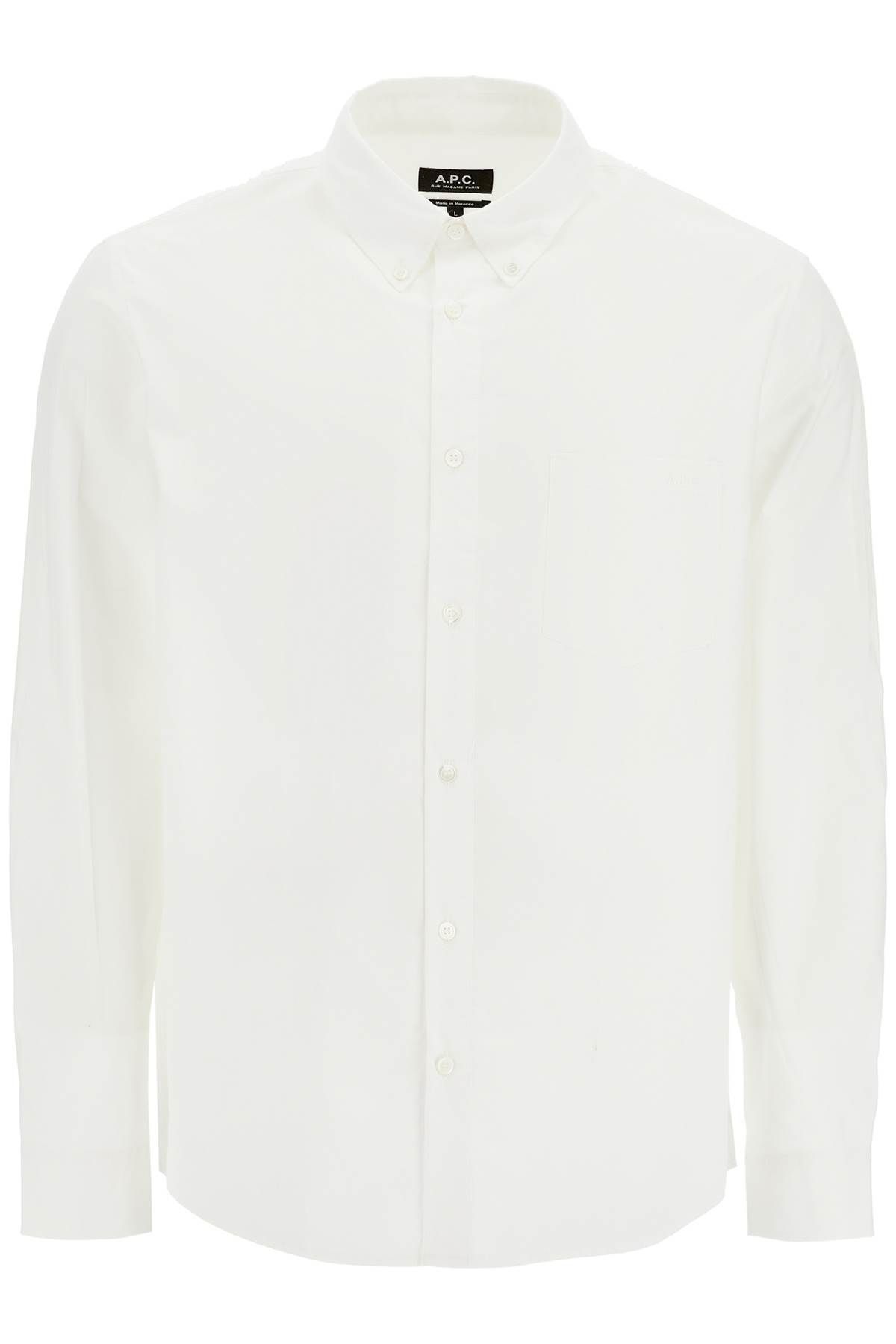 Shop Apc Edouard Button-down Shirt In White