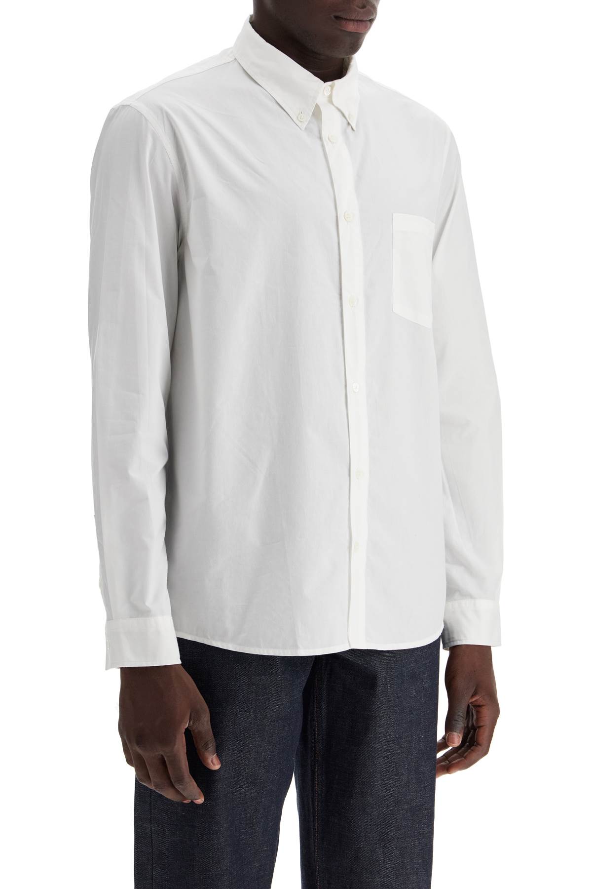 Shop Apc Edouard Button-down Shirt In White