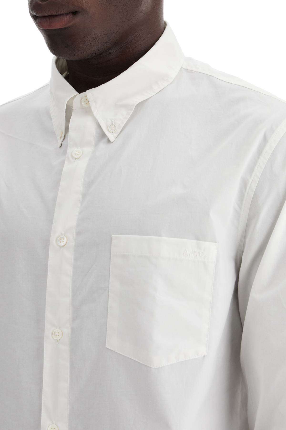 Shop Apc Edouard Button-down Shirt In White