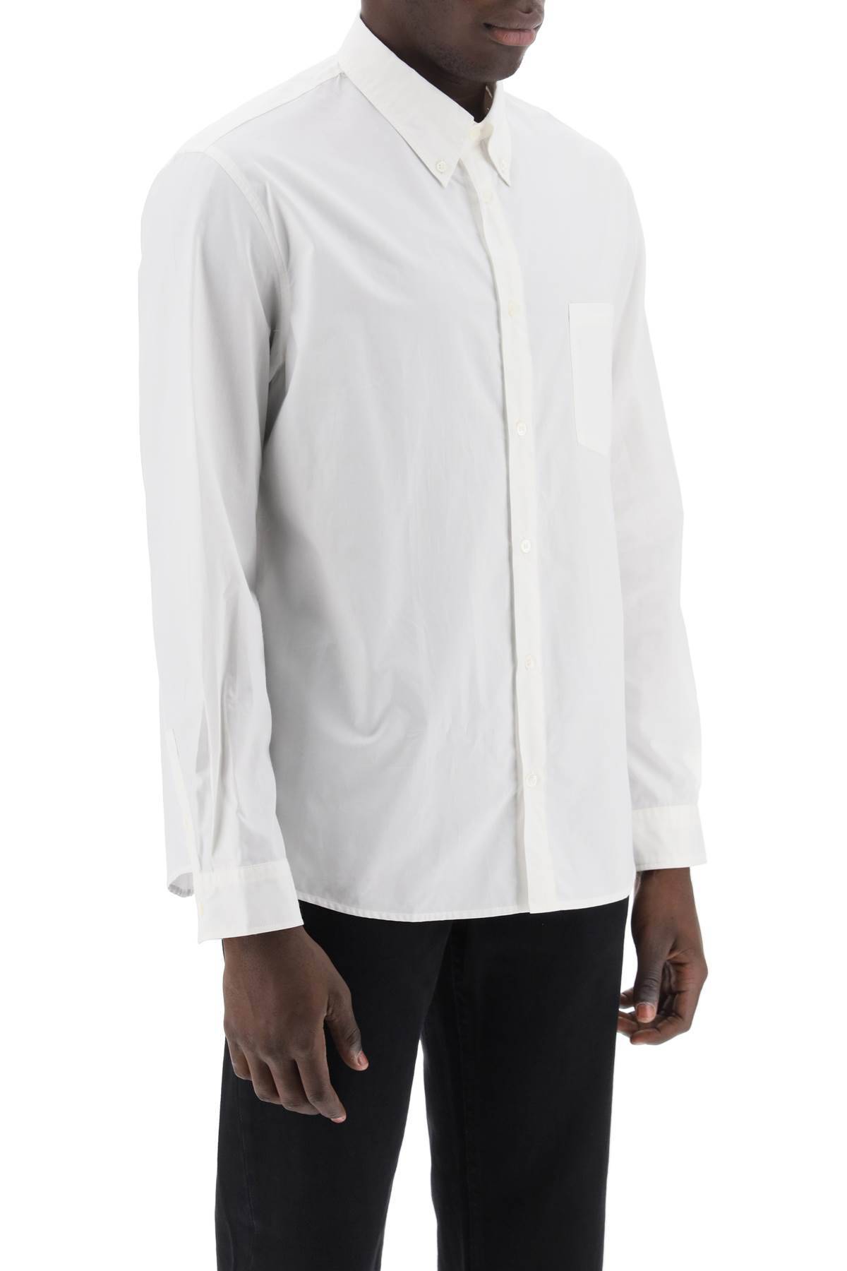 Shop Apc Edouard Button-down Shirt In White