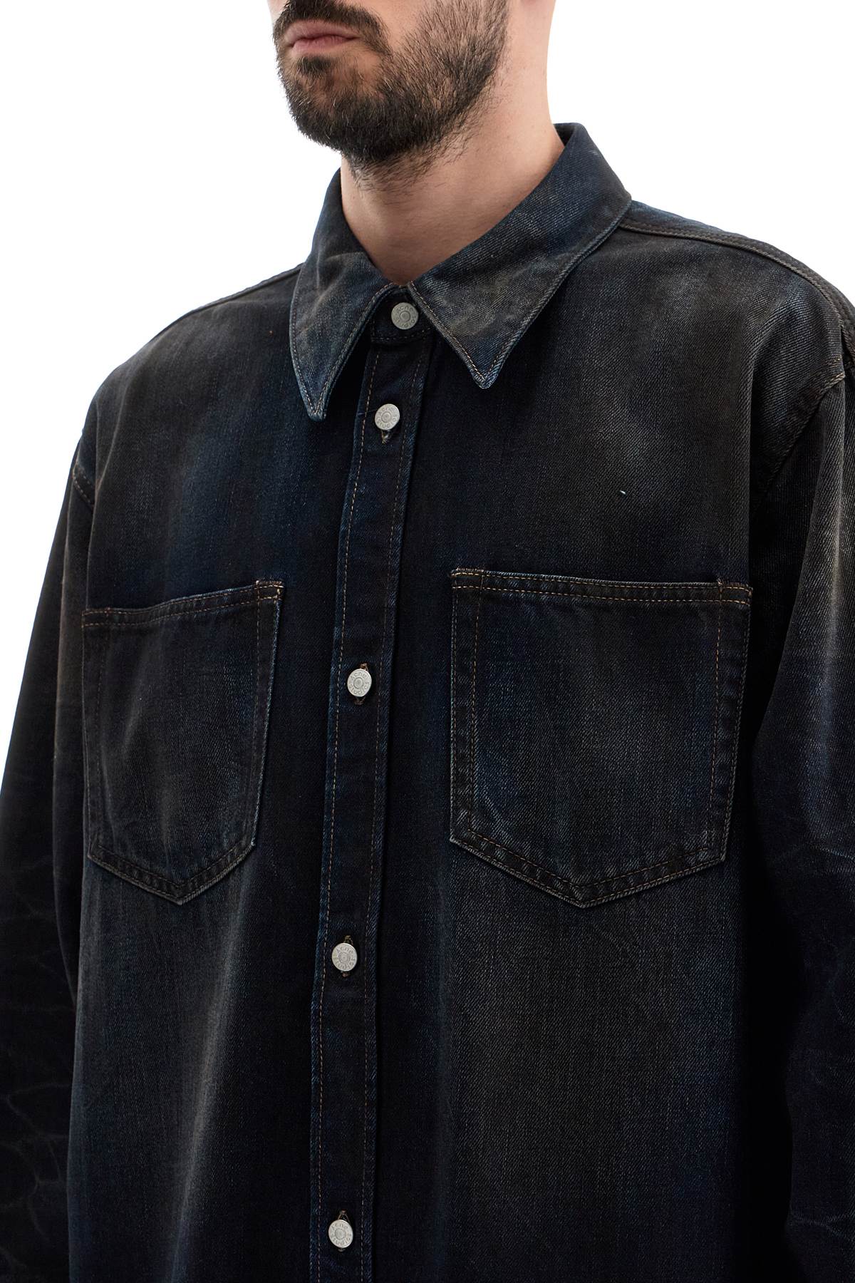 Shop Acne Studios Unisex Denim Shirt For All In Blue