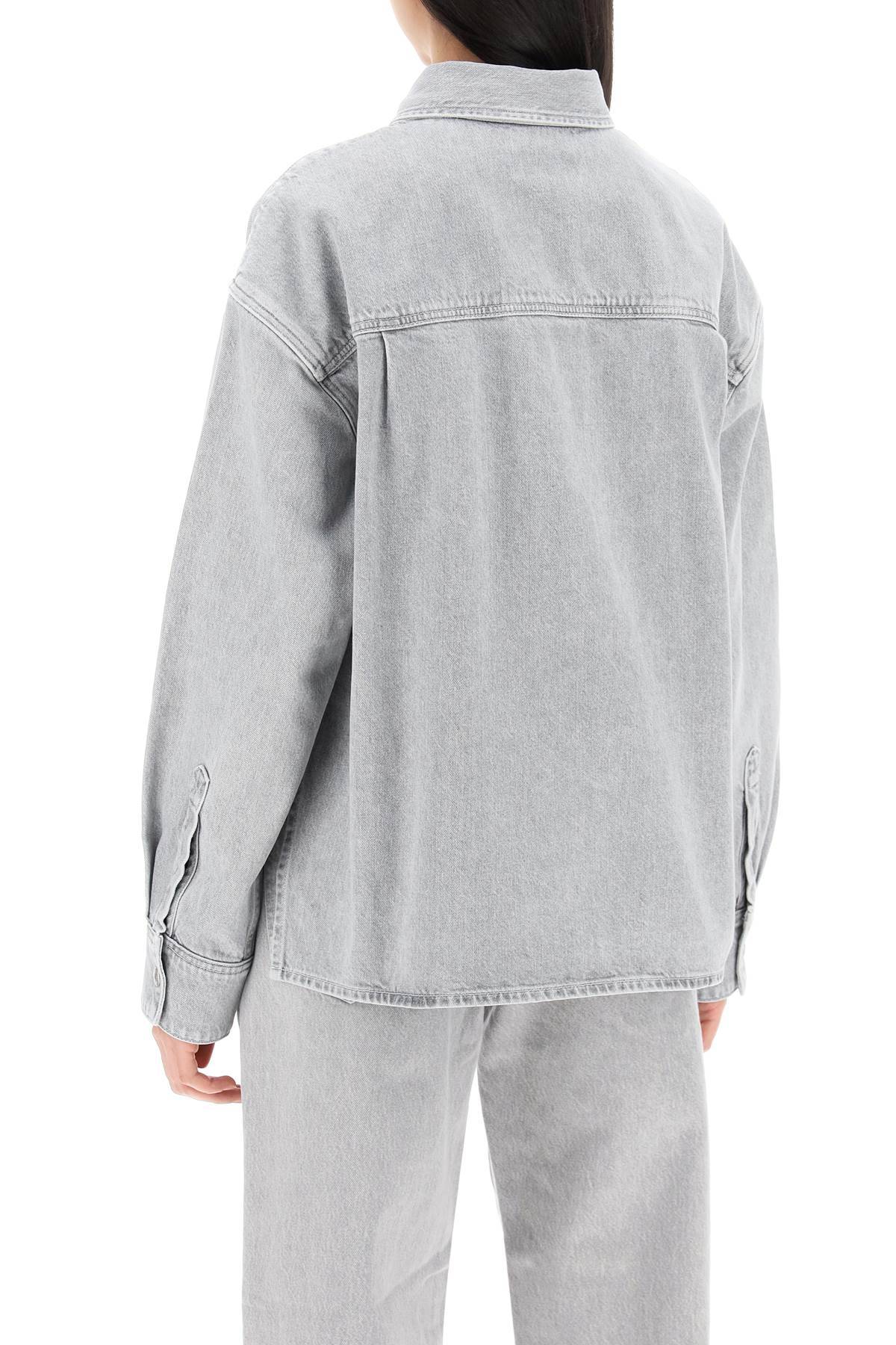 Shop Agolde Gwen Denim Shirt For Women In Grey