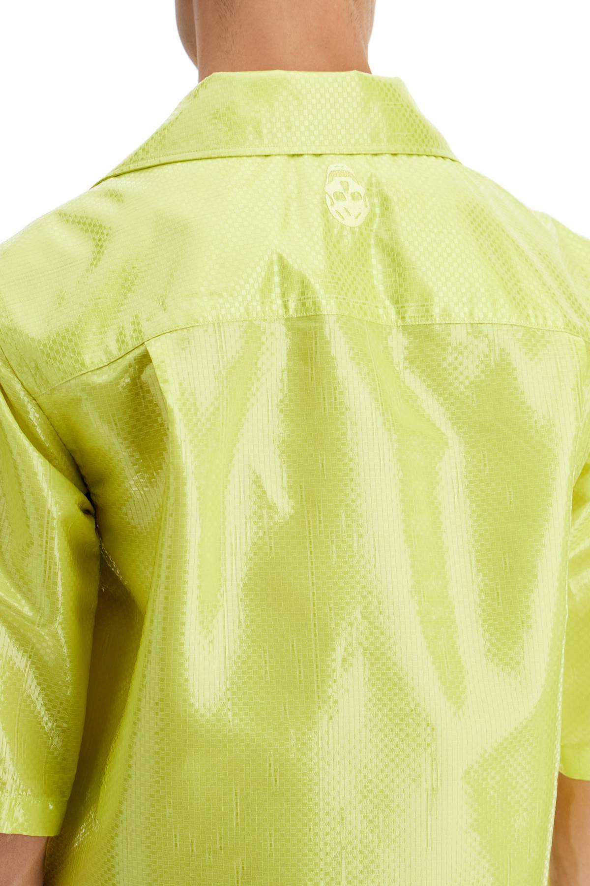 Shop Alexander Mcqueen Short-sleeved Canvas Tarp Shirt. In Yellow