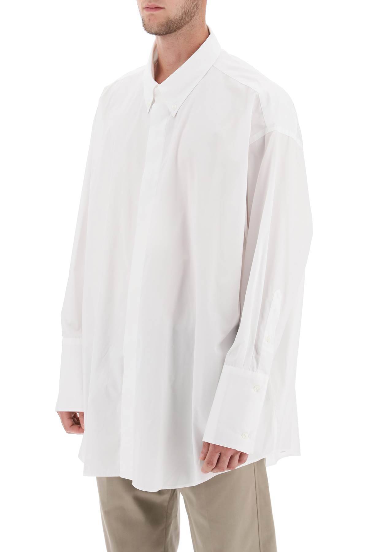 Shop Ami Alexandre Mattiussi Oversized Poplin Shirt In White