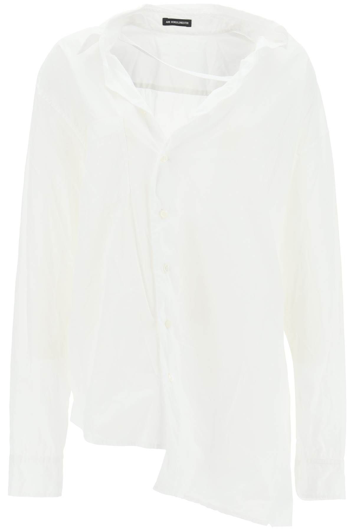 Shop Ann Demeulemeester Nelly Cotton Shirt In White