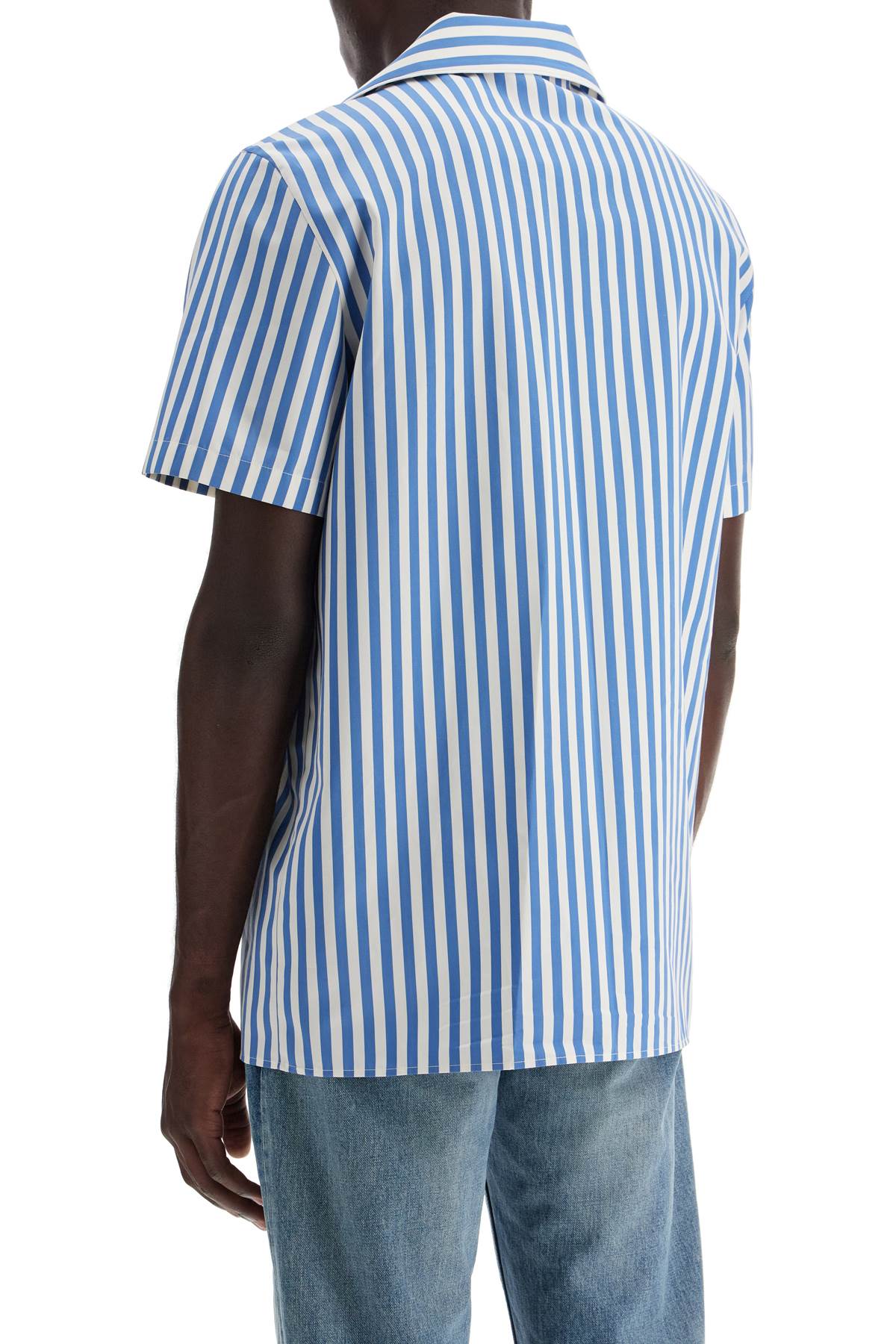 Shop Balmain Striped Pajama Shirt For In White