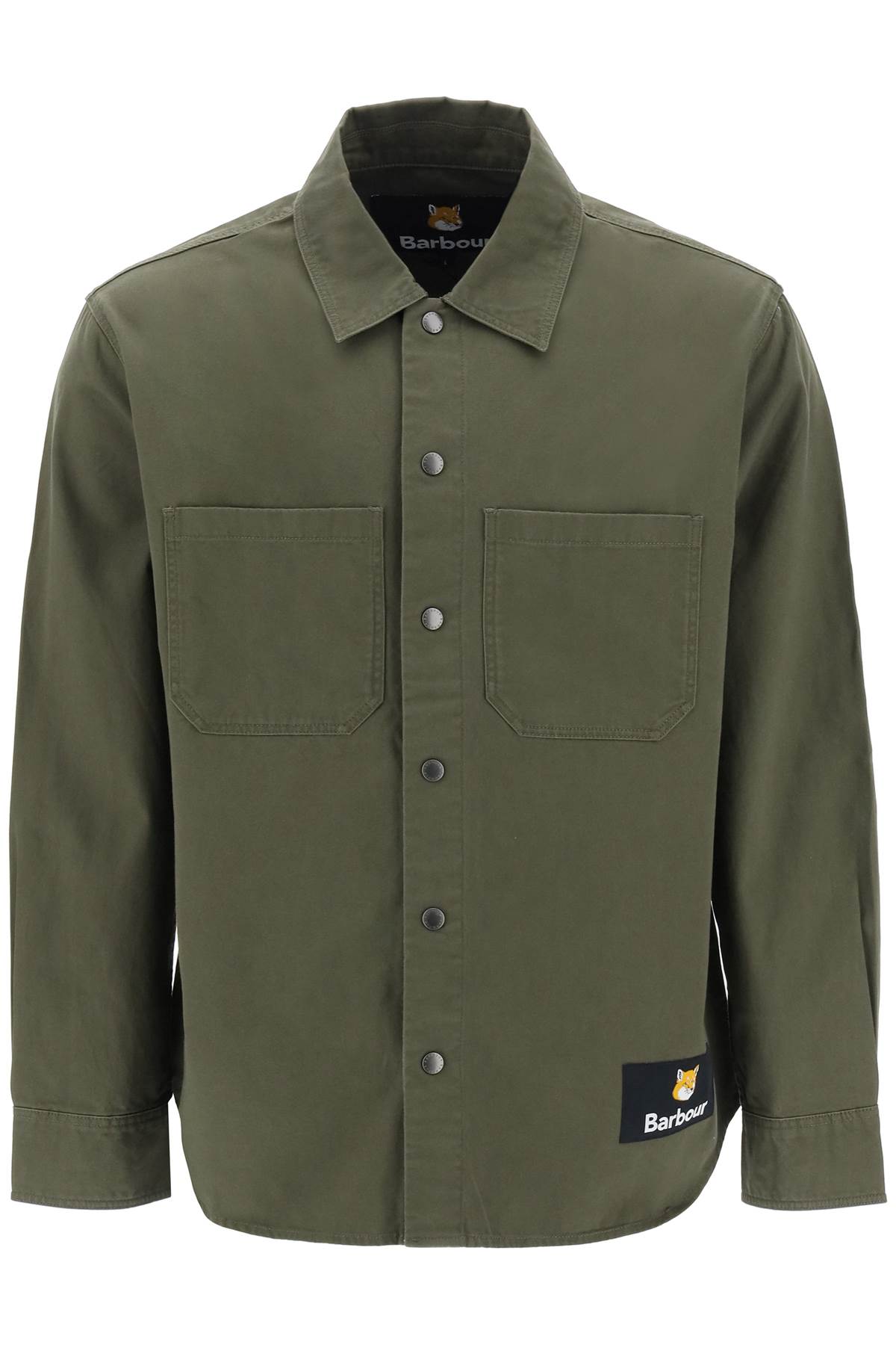 Shop Barbour Maison Kitsuné Overshirt In Green